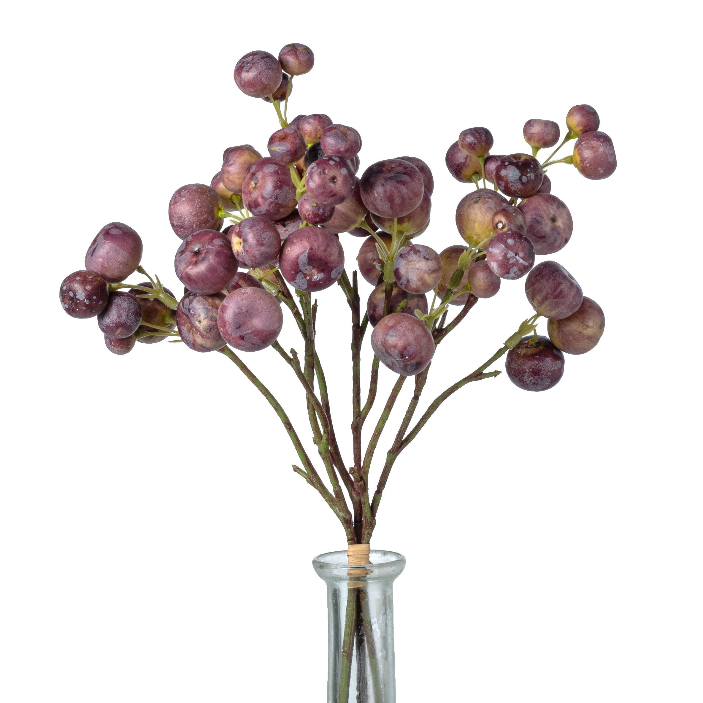 14" Oversized Berries Bundle: Purple & Green (3 Stem) Item Number: 2110216PP