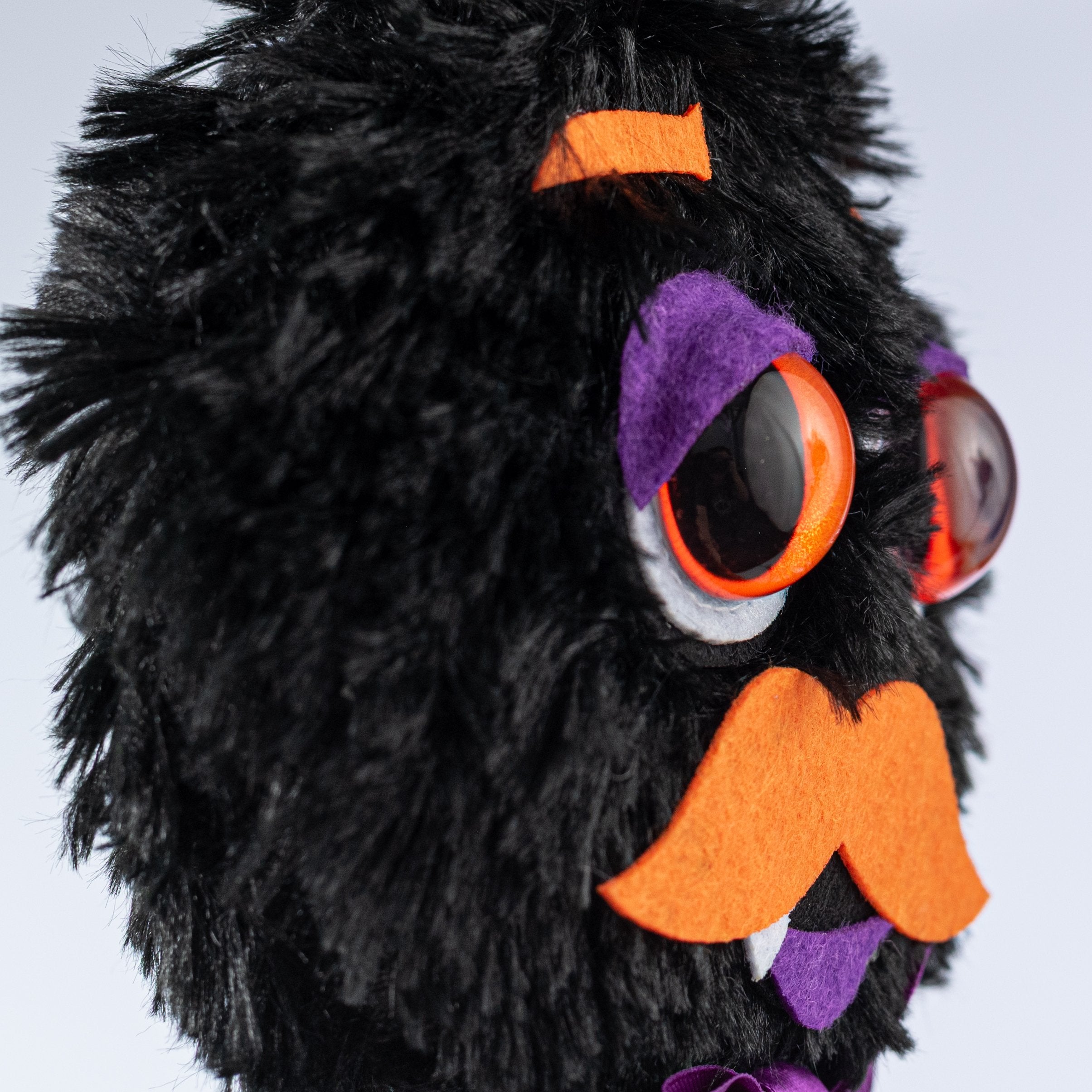 5" x 14" Plush Bow-Tie Halloween Monster Pick: Black detail photo 5