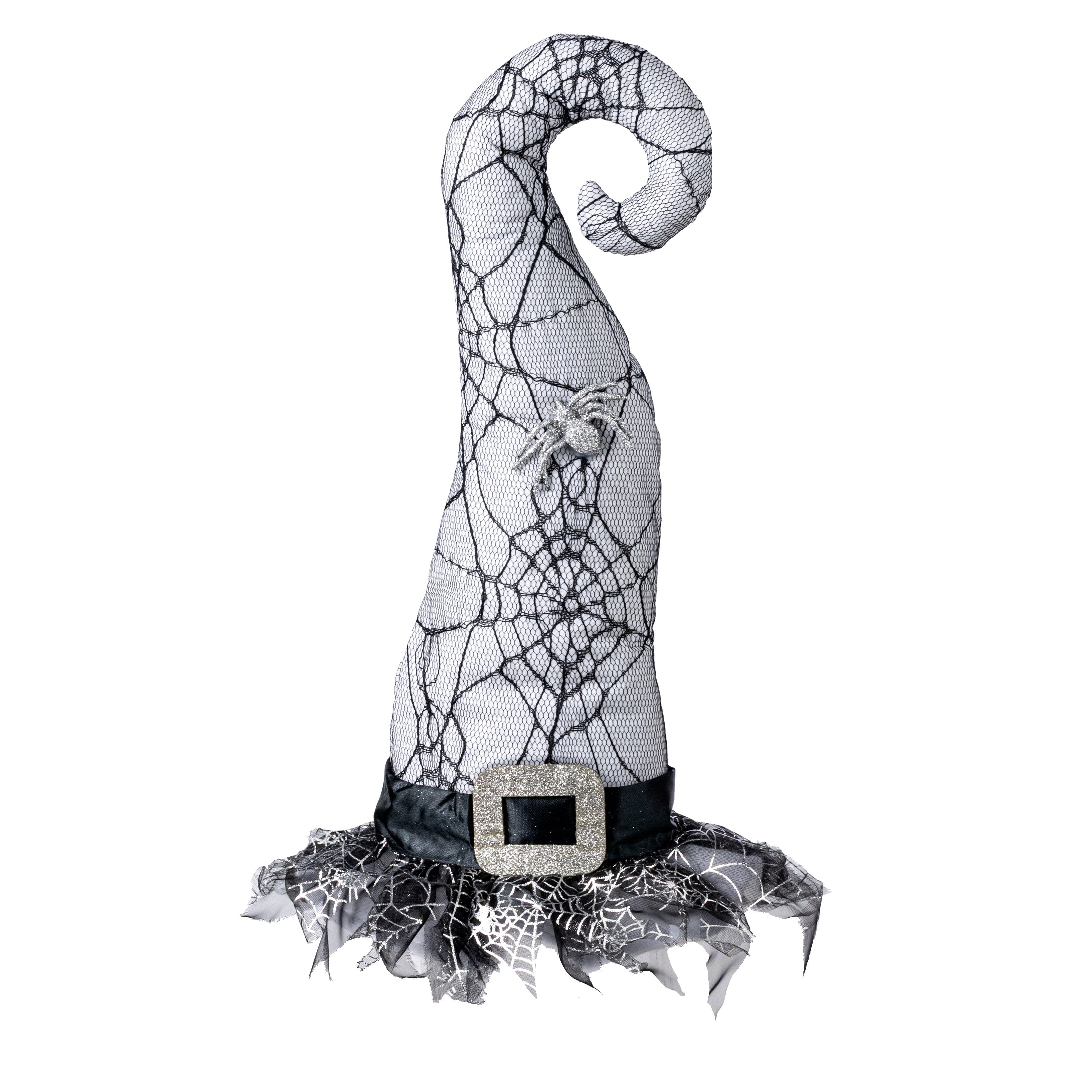 14" Spider Web Witch Hat Decor: White Item Number: HH756727