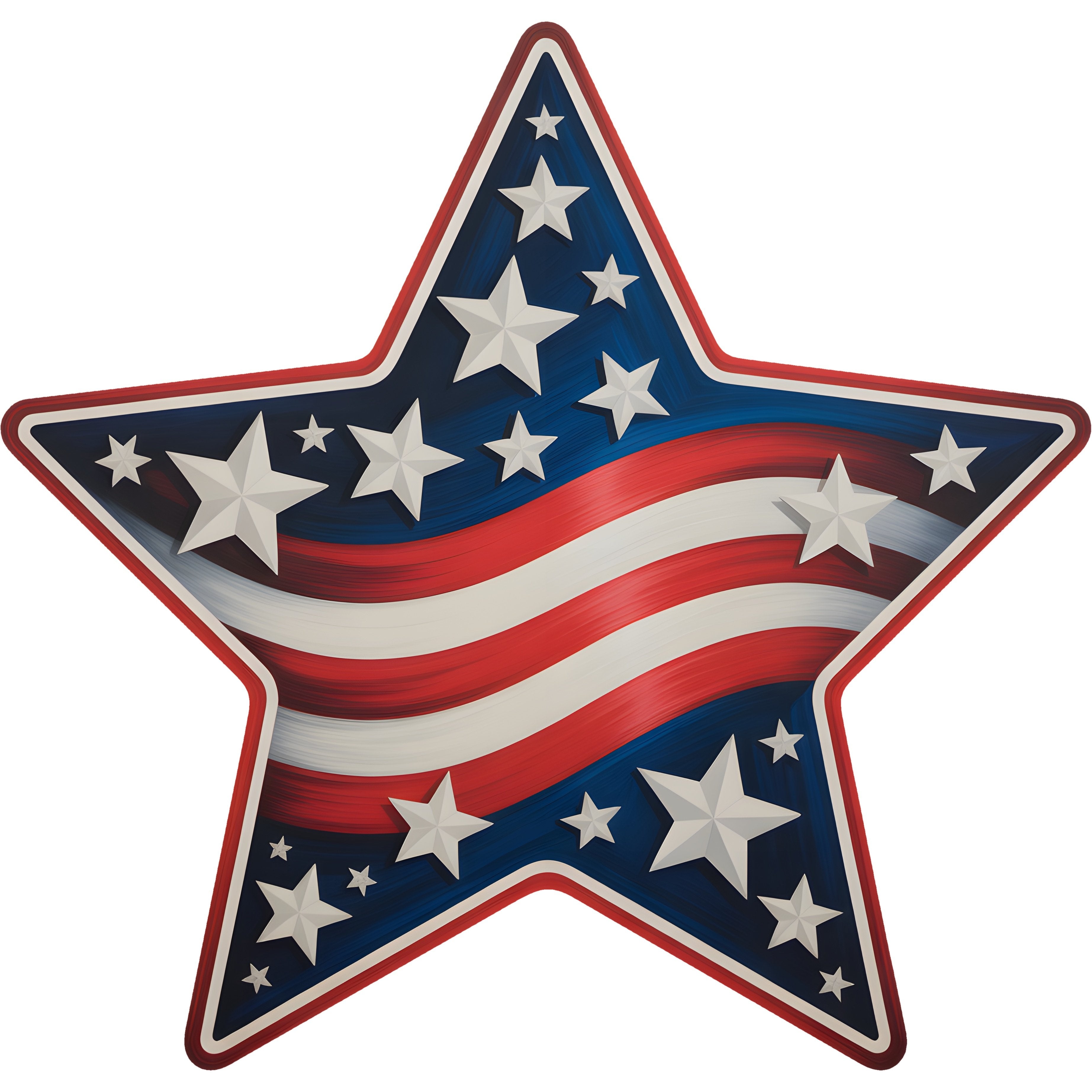 14" Star Waterproof Accent: Patriotic Stars and Stripes Item Number: CD1403NH-140