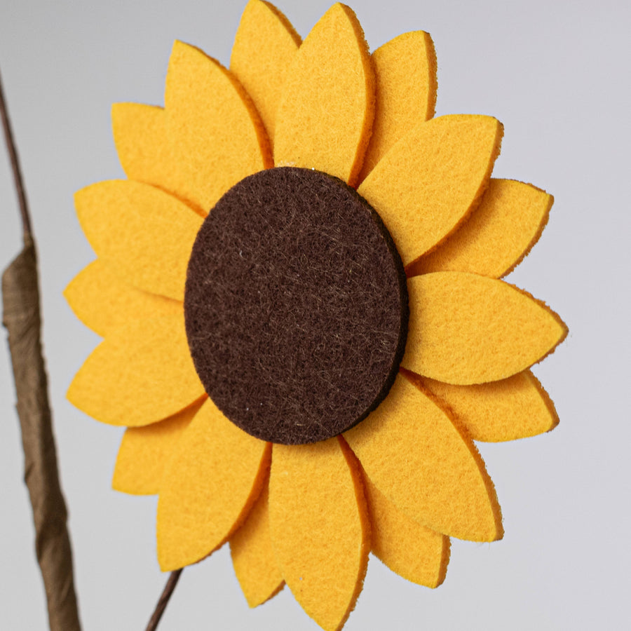 30" Felt Sunflowers Spray