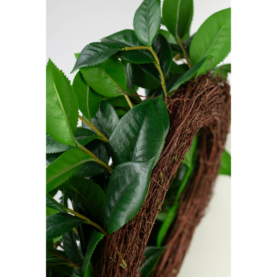 26" Camellia Leaves & Buds Wreath
