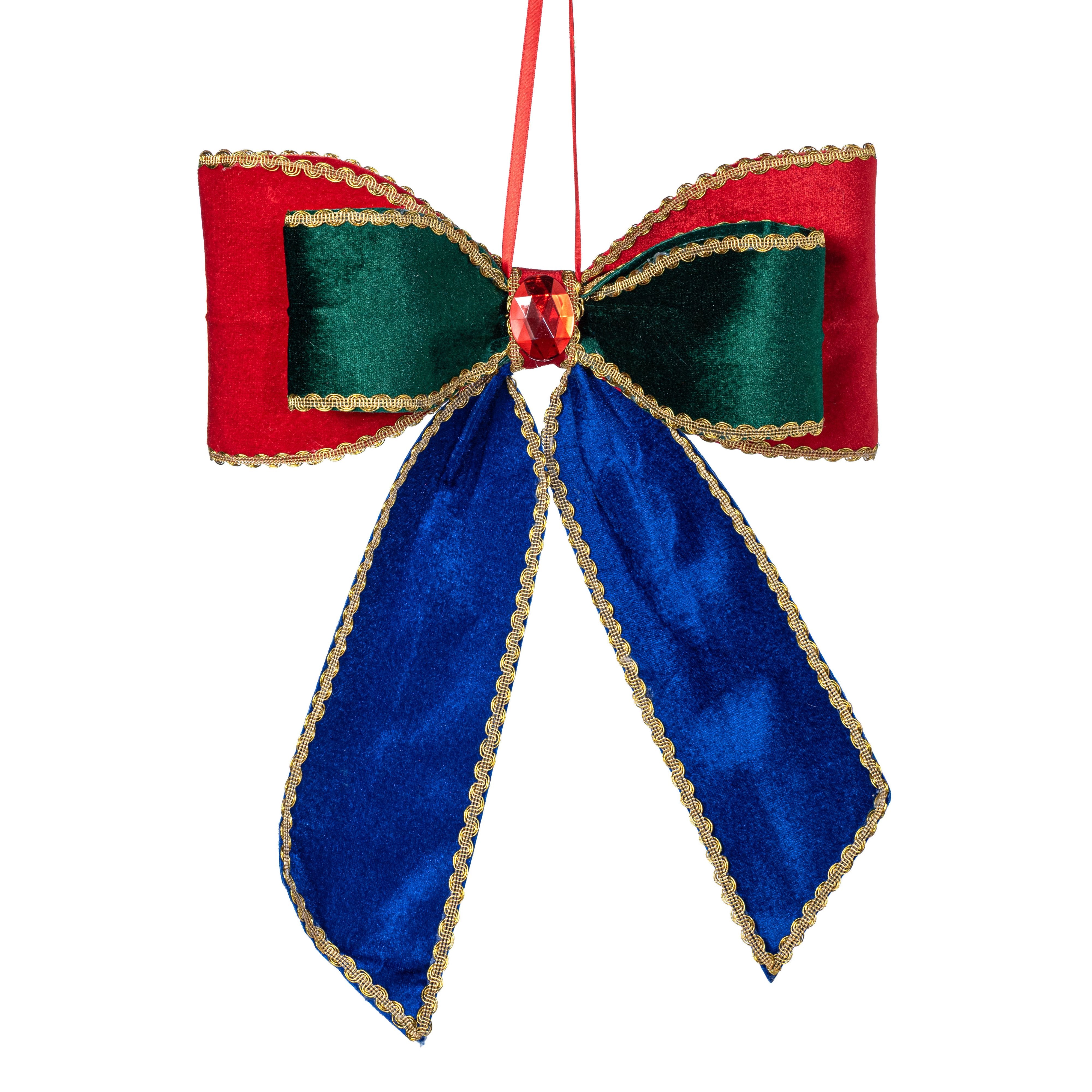 15" x 12" Velvet & Gem Bow: Preppy Christmas Item Number: 86660RGB