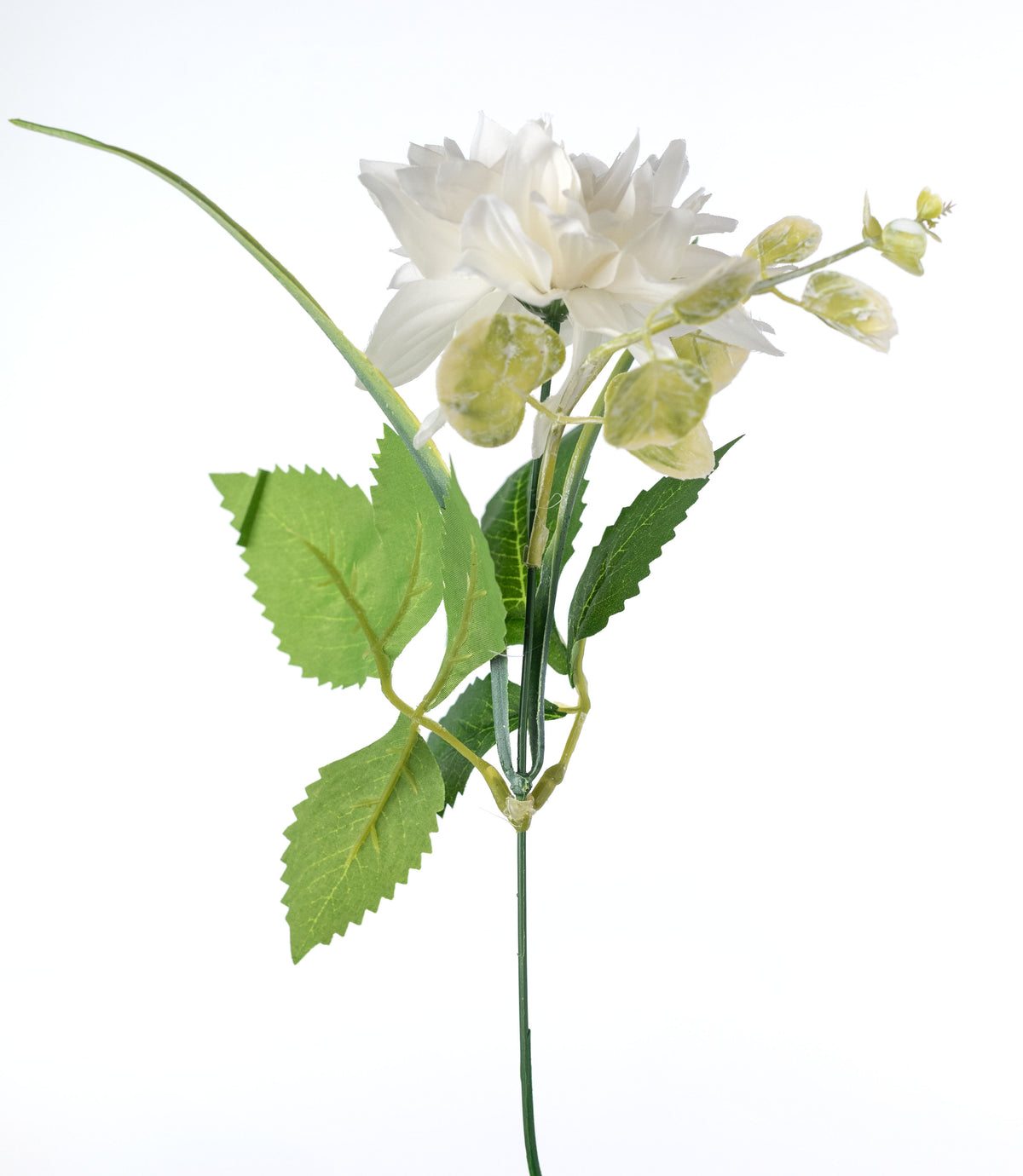 15" Mixed Dahlia Bush: Cream detail photo 5