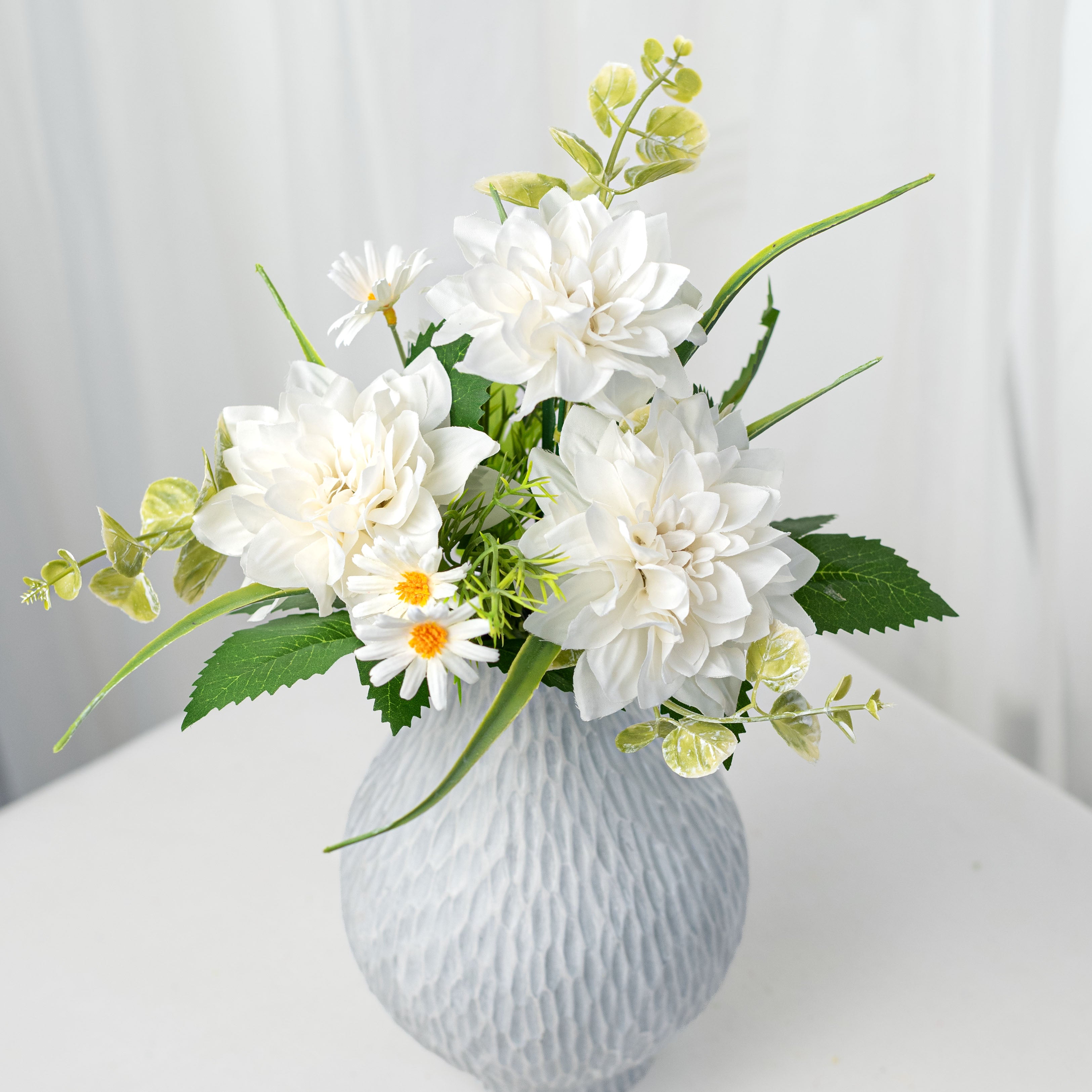 15" Mixed Dahlia Bush: Cream Item Number: 64030CM