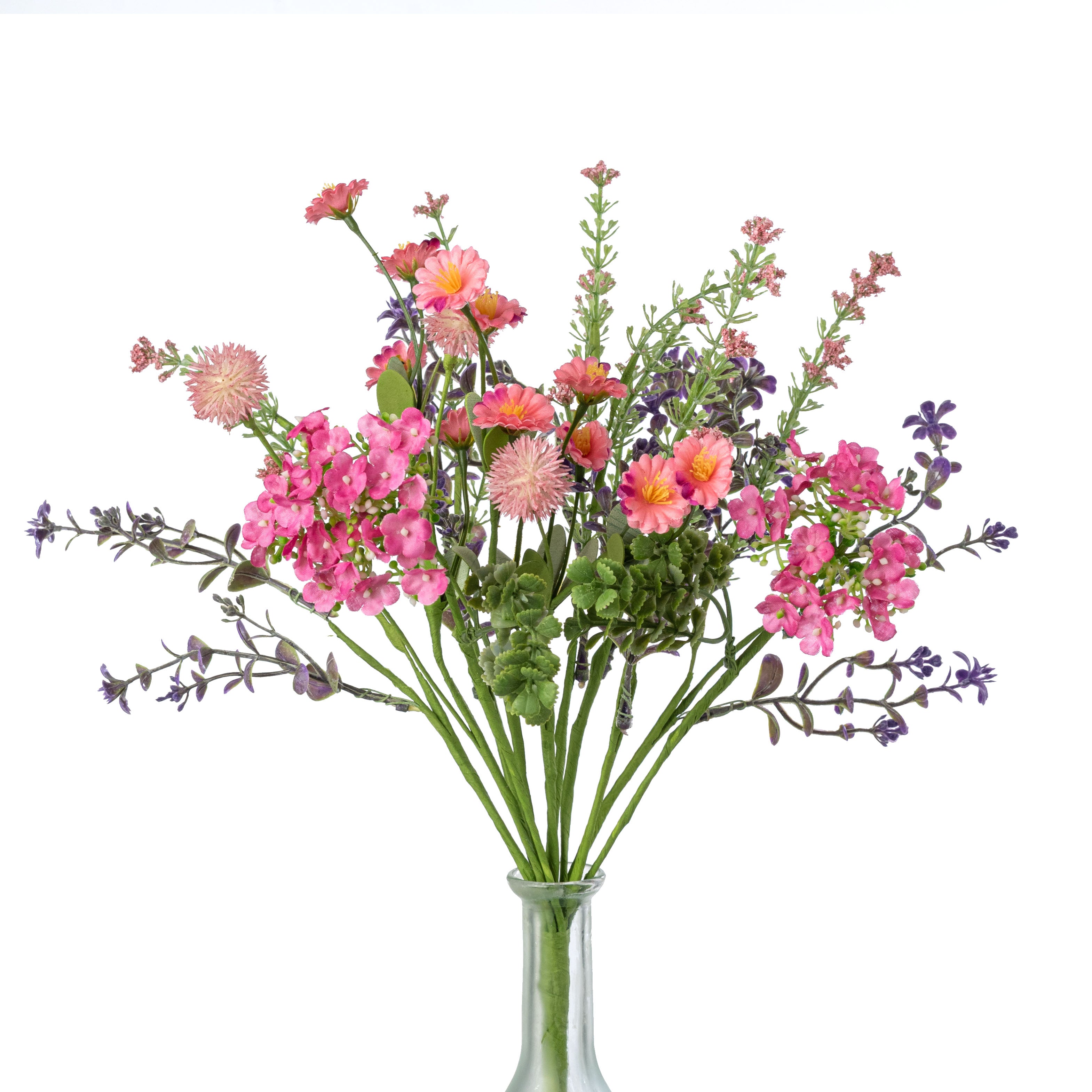15" Mixed Wildflowers Filler Bush: Hot Pink Item Number: 63850HTPK