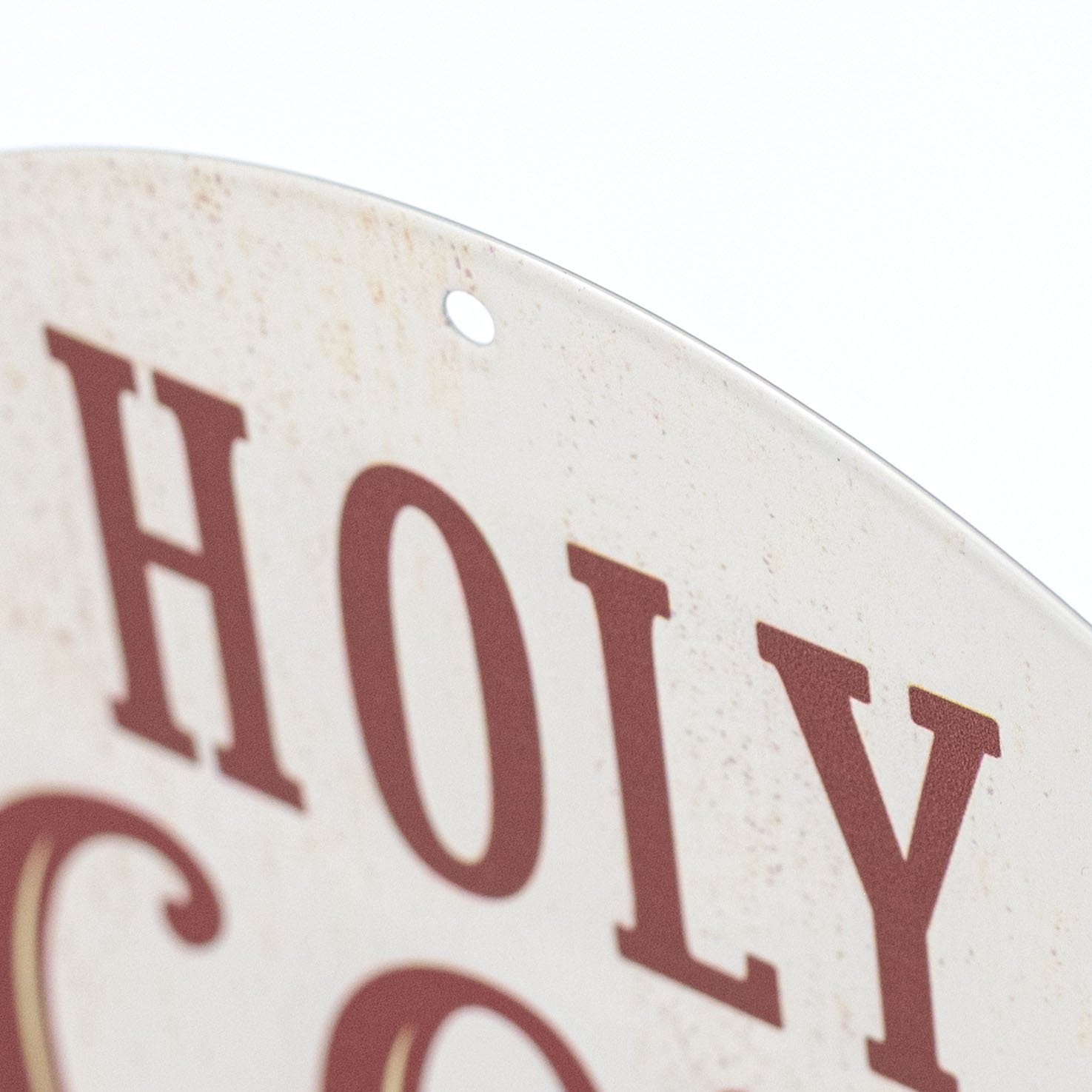 15" Oval Metal Sign: Holy Highland Cow You're Here detail photo 3