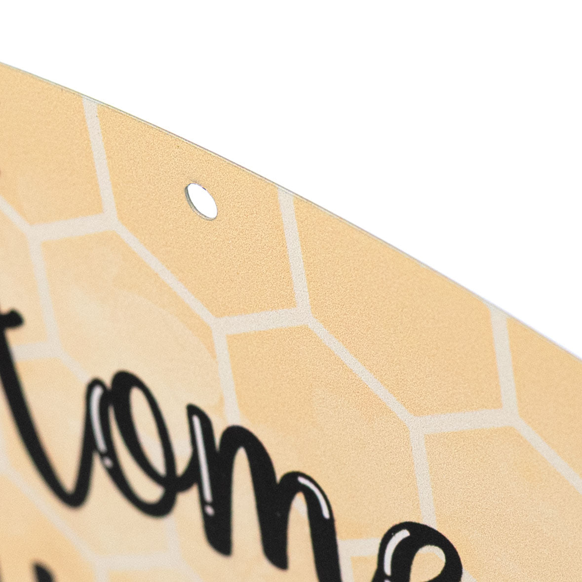 15" Oval Metal Sign: Honey at Home detail photo 3