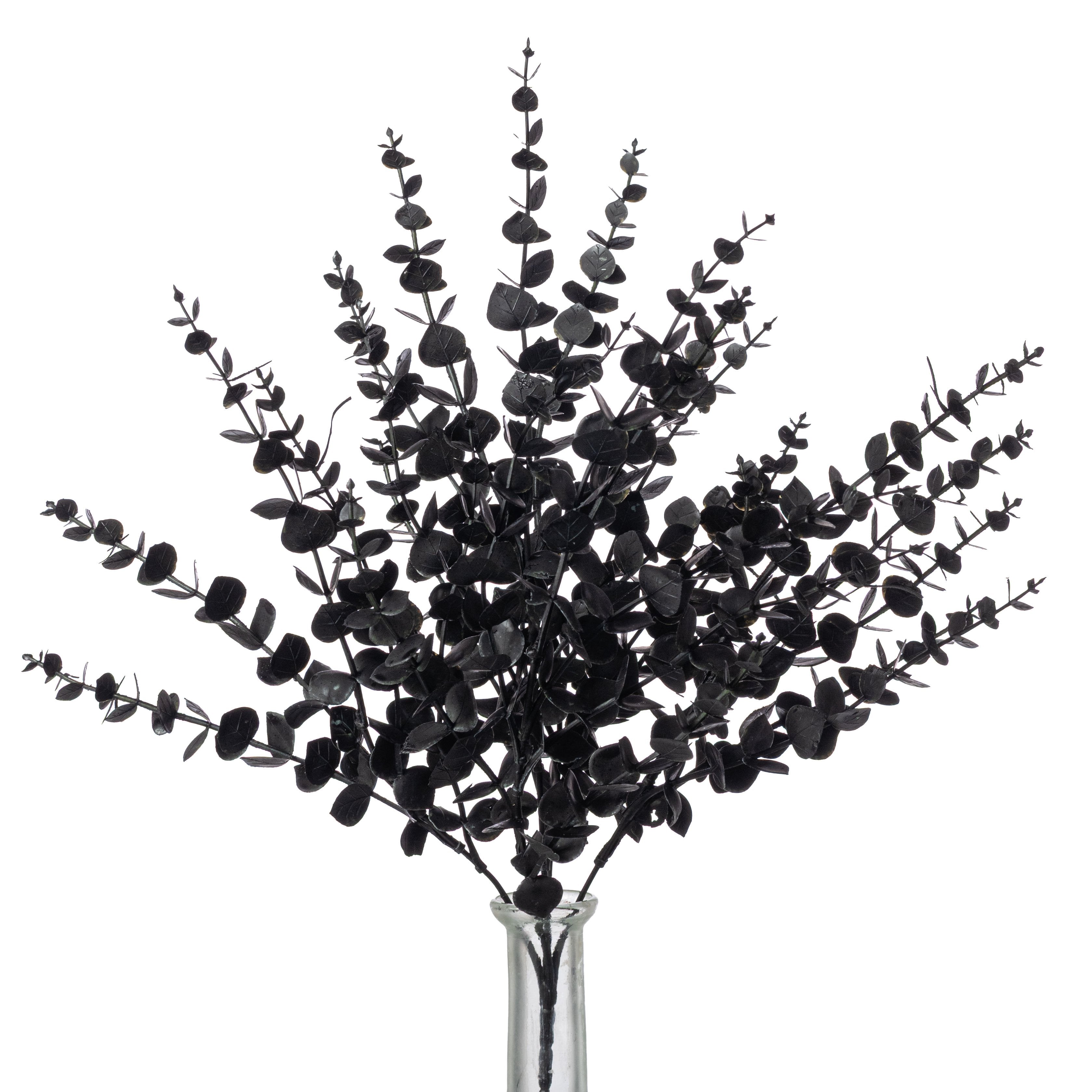 15" Plastic Eucalyptus Bush: Black Item Number: 57489BK