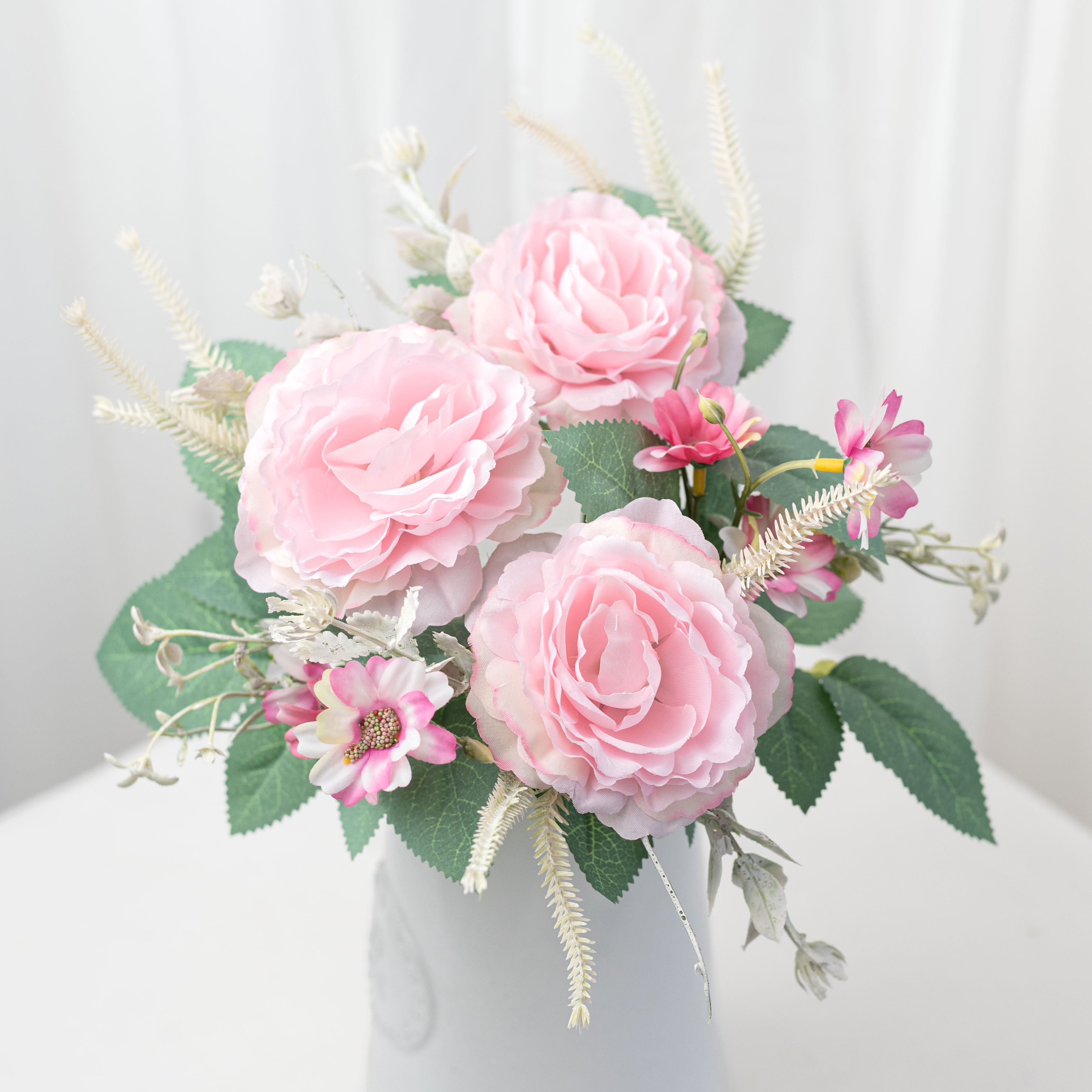 15" Roses Mix Bush: Blush Pink Item Number: 35163BLUSH