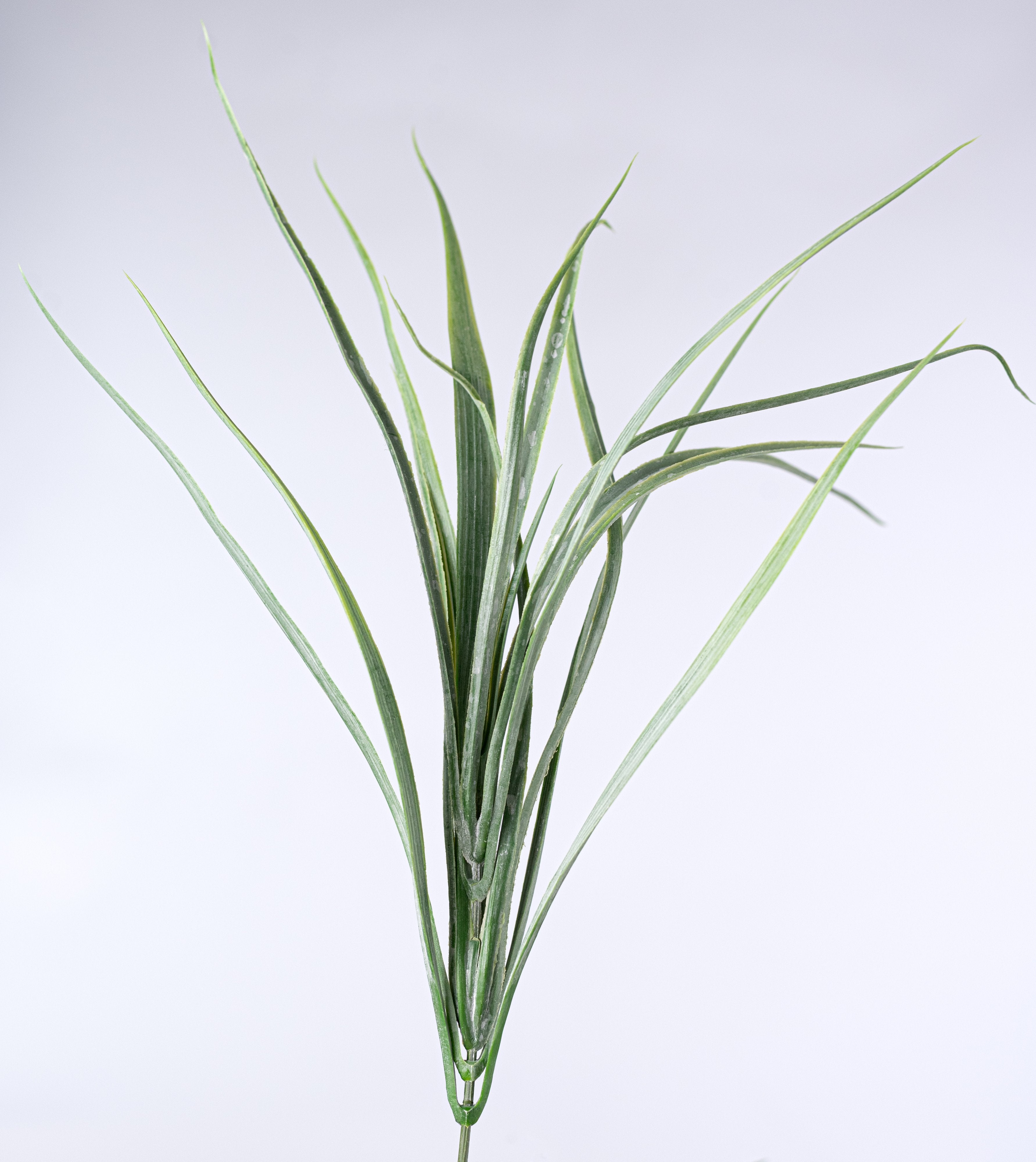 16" Artificial Grass Bush: Dusty Green detail photo 4