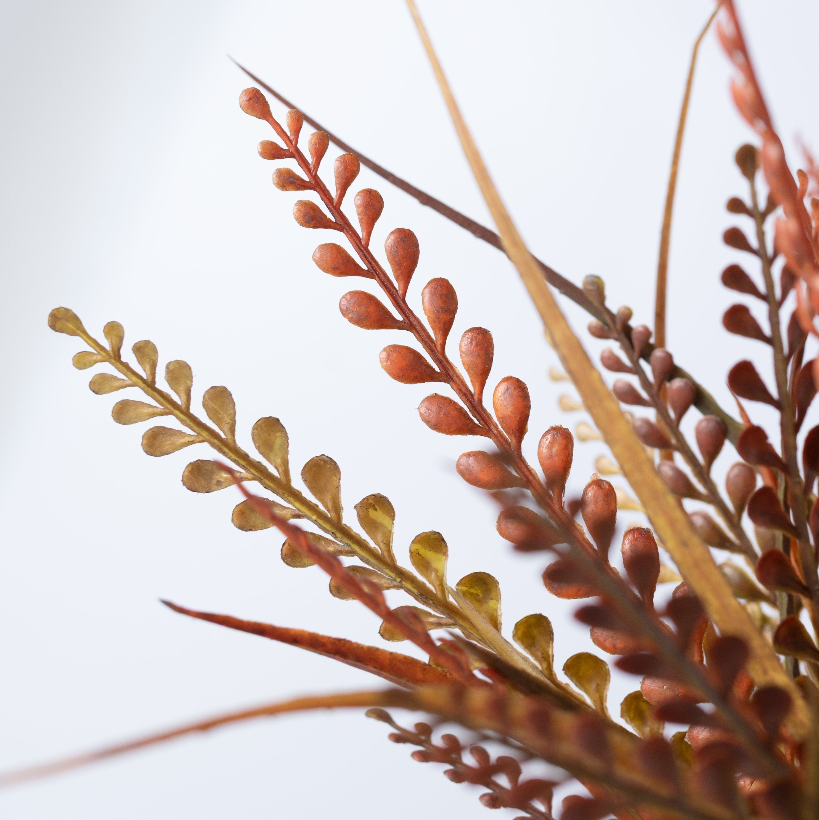 16" Plastic Mixed Grass & Button Fern Bush: Fall Lifestyle Photo