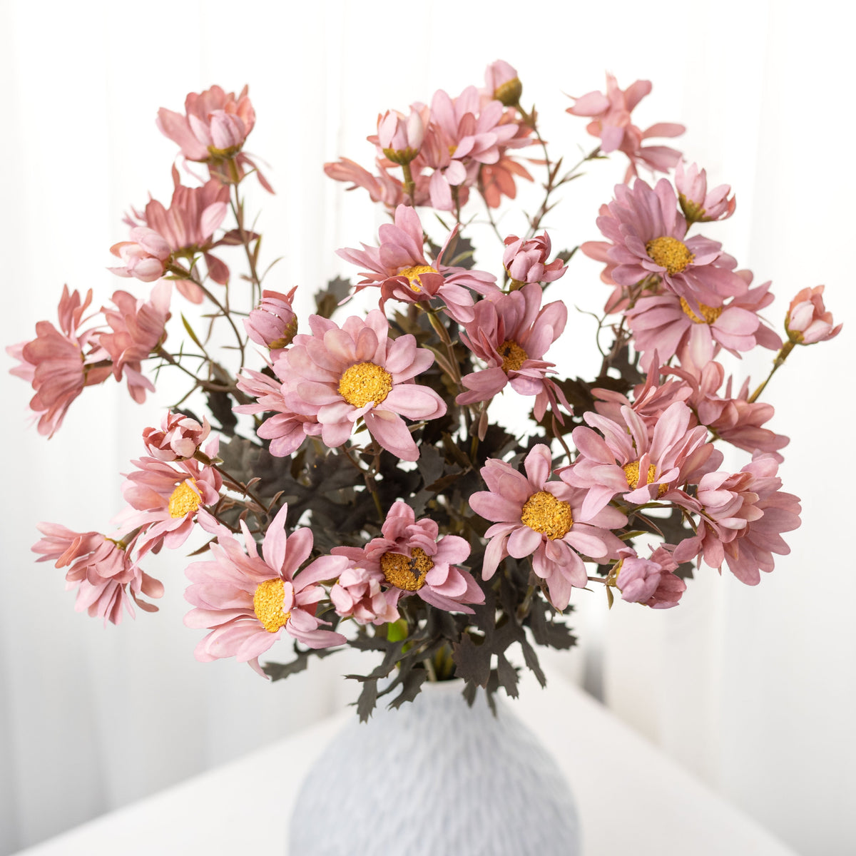 17" Chrysanthemum Bush: Mauve Pink (12 Stem) Item Number: 57450MV