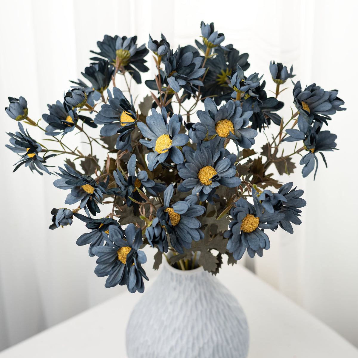 17" Chrysanthemum Bush: Smoke Blue (12 Stem) Item Number: 57450BL