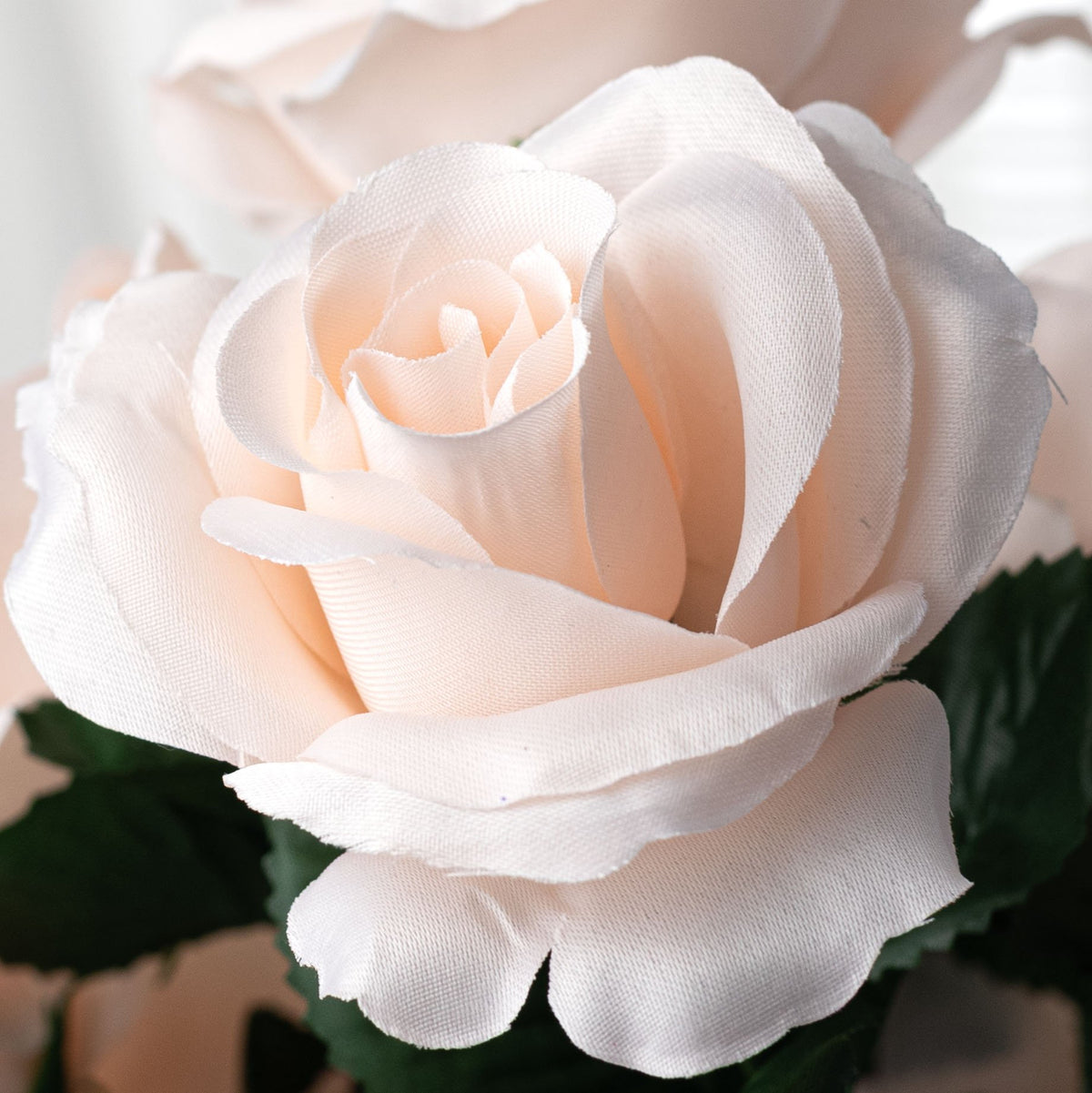 17" Colorfast Lillian Open Rose Bush: Blush Pink Lifestyle Photo