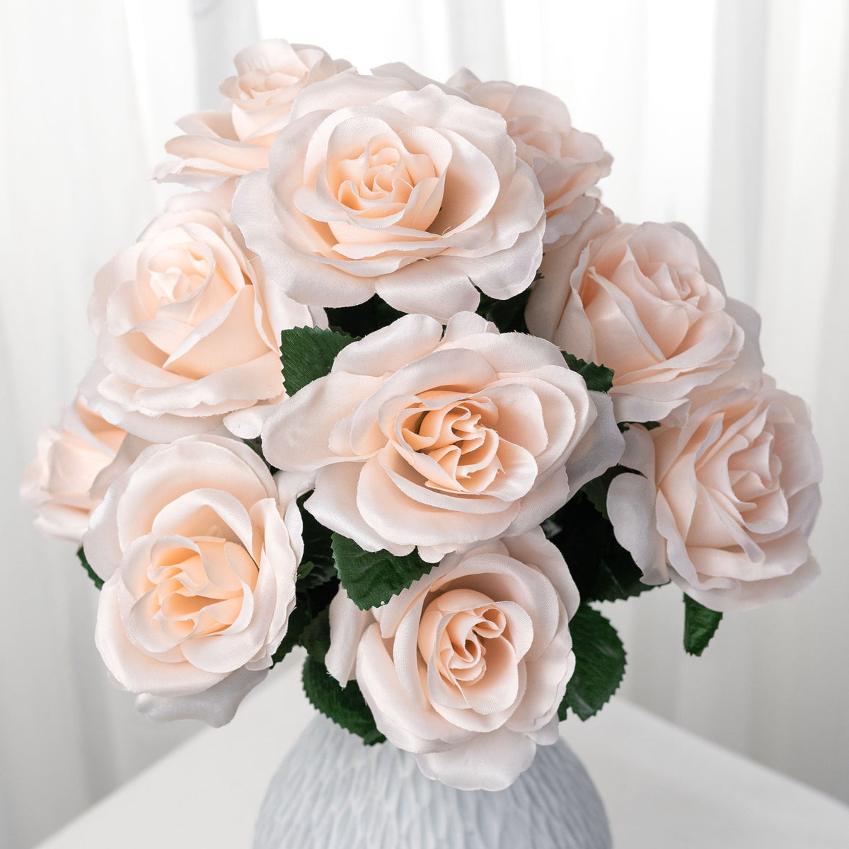 17" Colorfast Lillian Open Rose Bush: Blush Pink Item Number: 30388BLUSH
