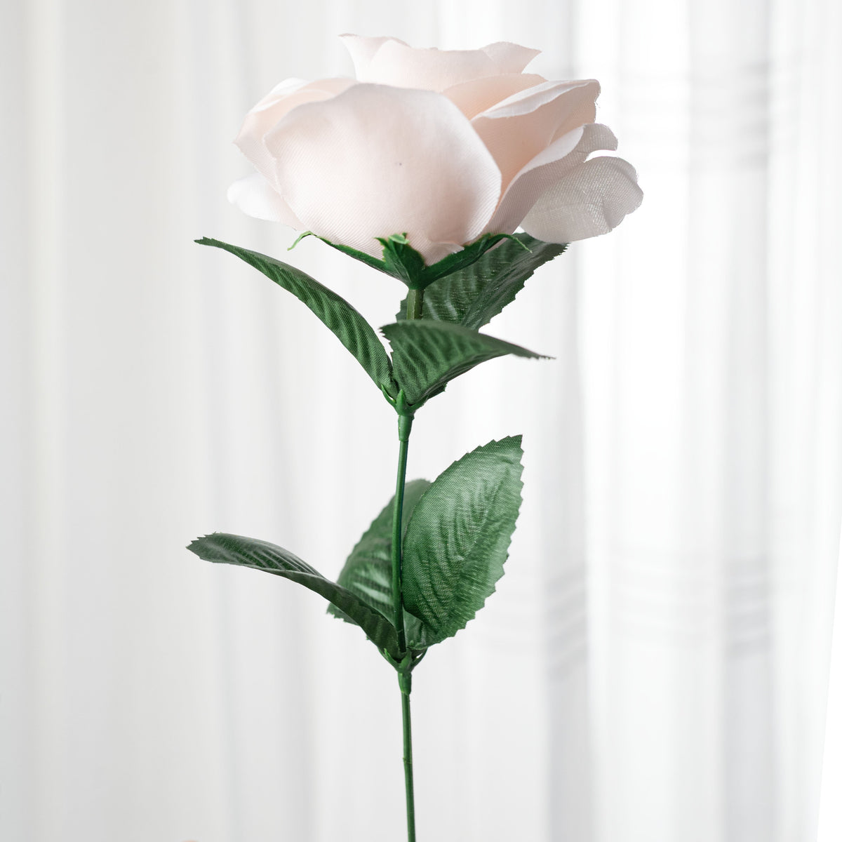 17" Colorfast Lillian Open Rose Bush: Blush Pink detail photo 4