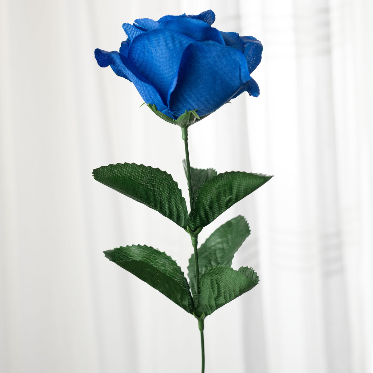 17" Colorfast Lillian Open Rose Bush: Bright Blue detail photo 4