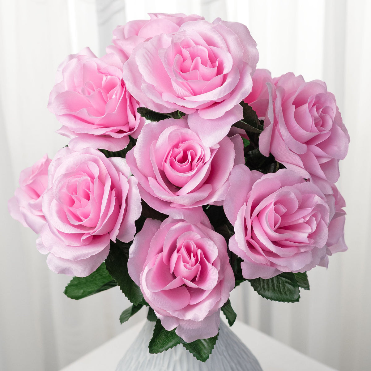 17" Colorfast Lillian Open Rose Bush: Pink Item Number: 30388PK2