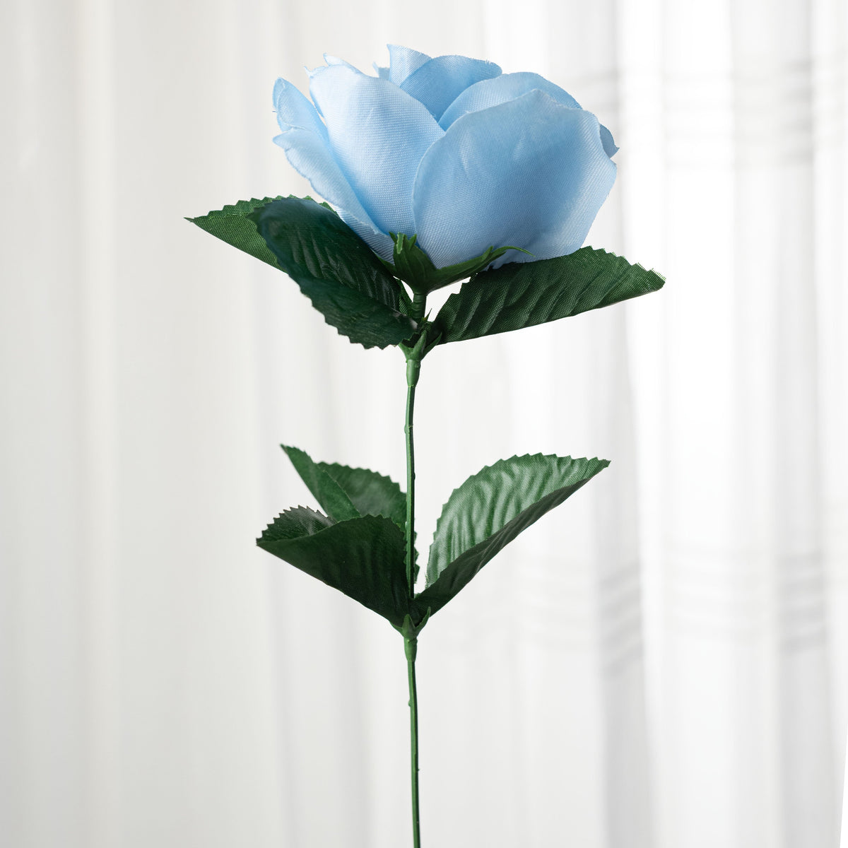 17" Colorfast Lillian Open Rose Bush: Serenity Blue detail photo 4