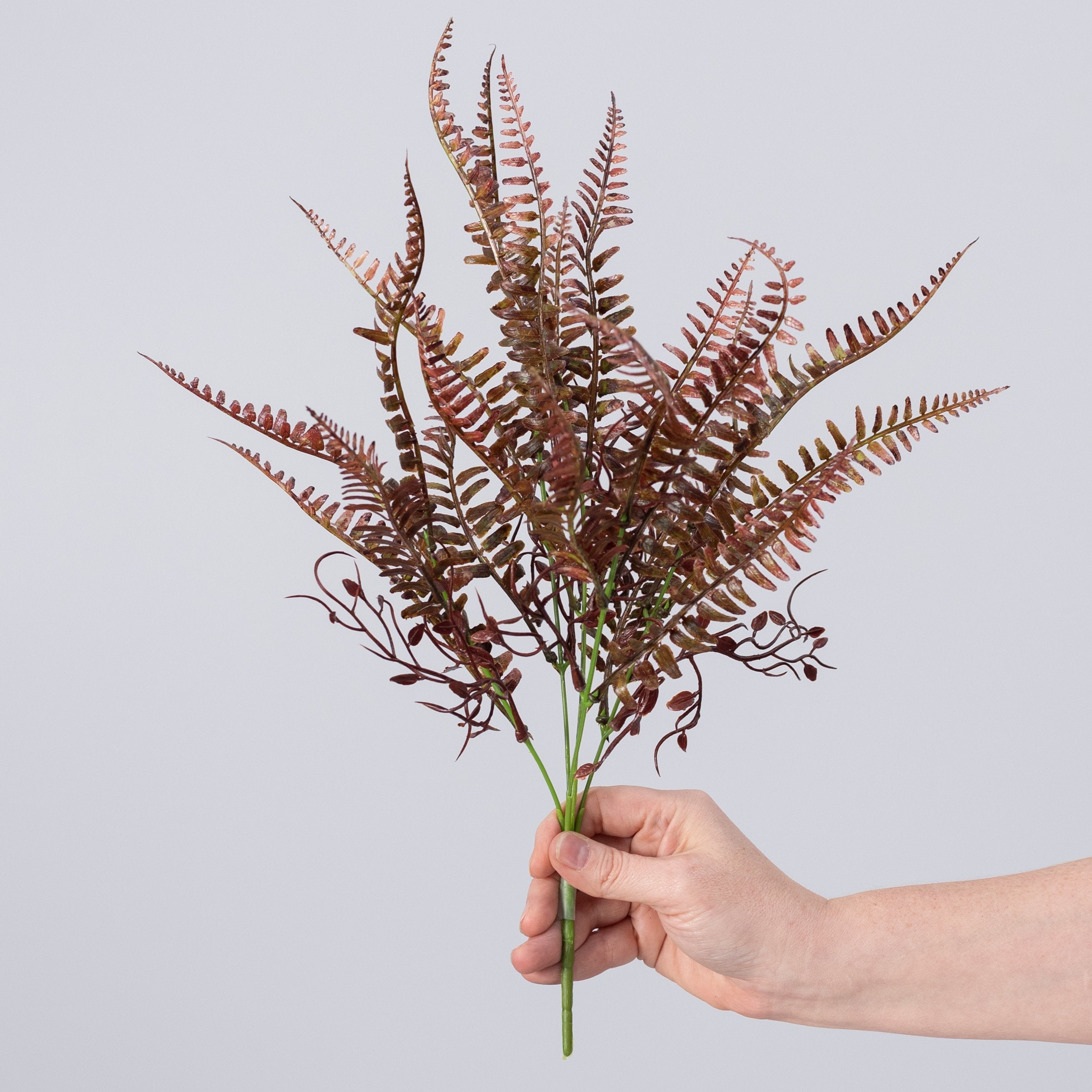 17" Fern with Vines Bush: Burgundy detail photo 3