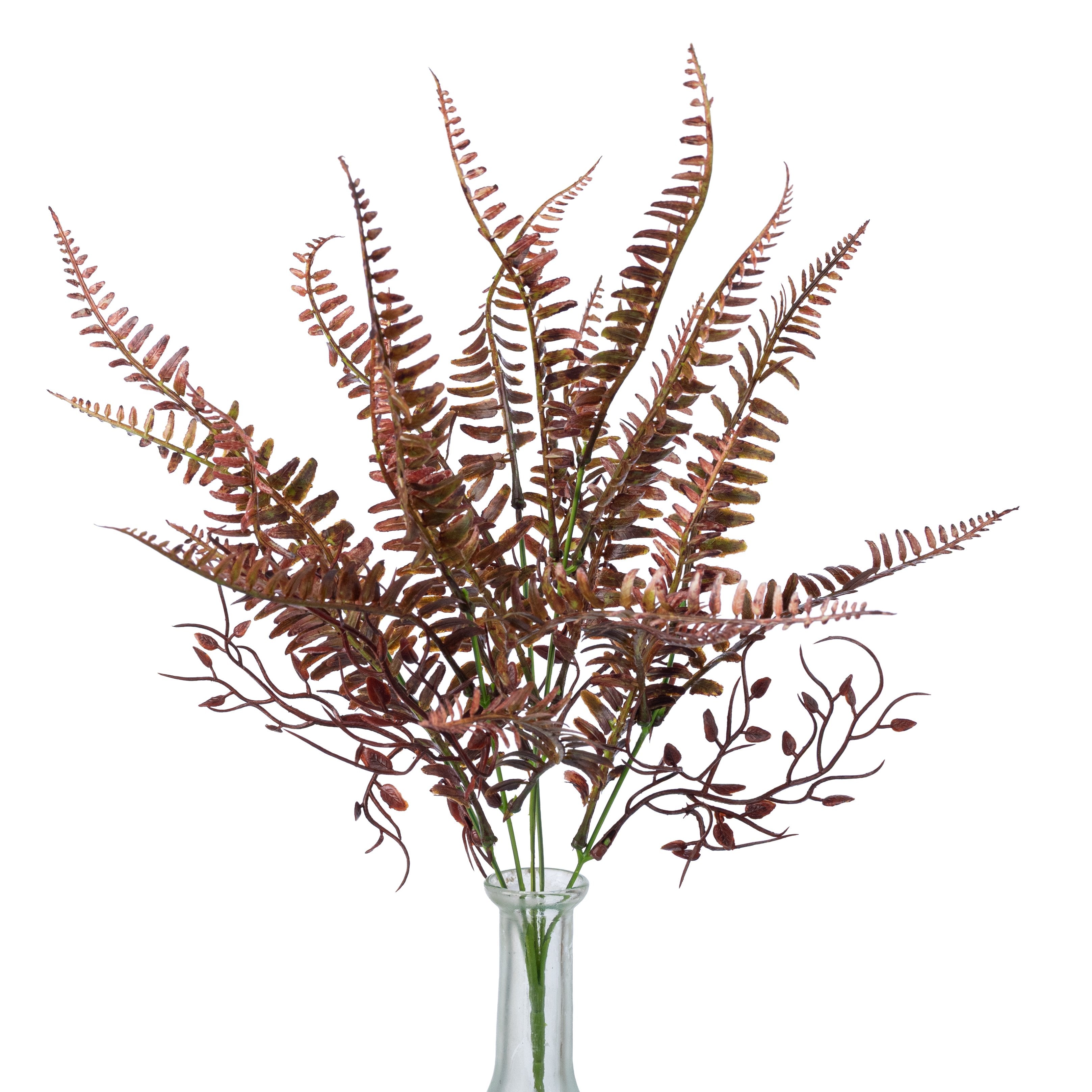 17" Fern with Vines Bush: Burgundy Item Number: 530907