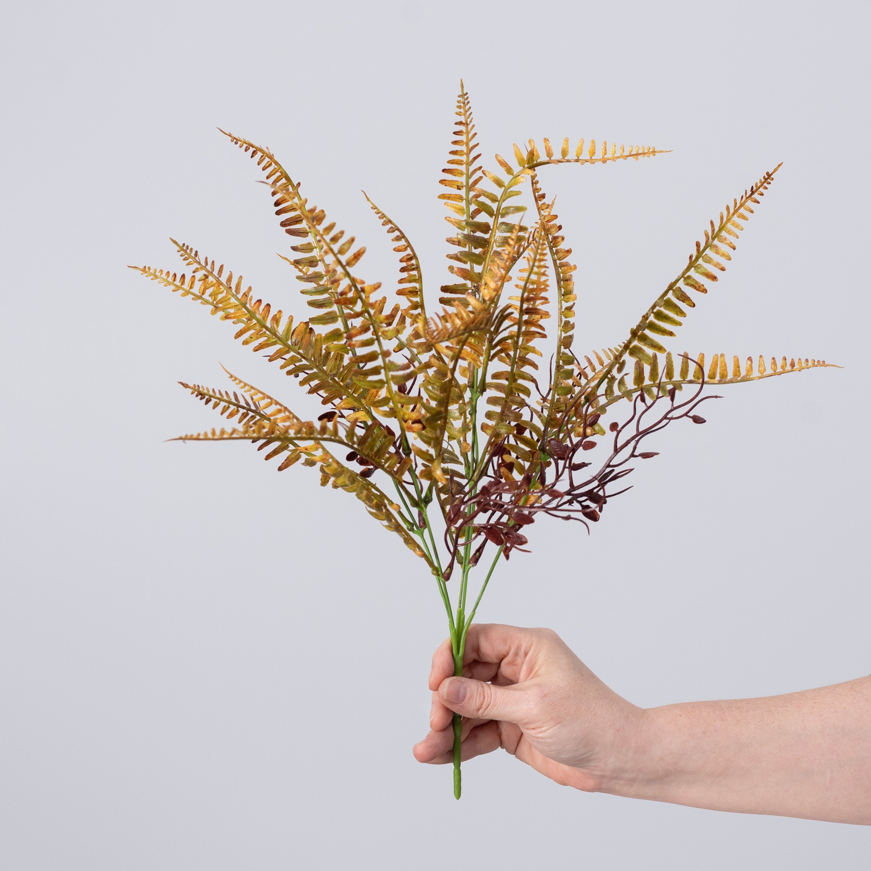 17" Fern with Vines Bush: Fall Harvest detail photo 3