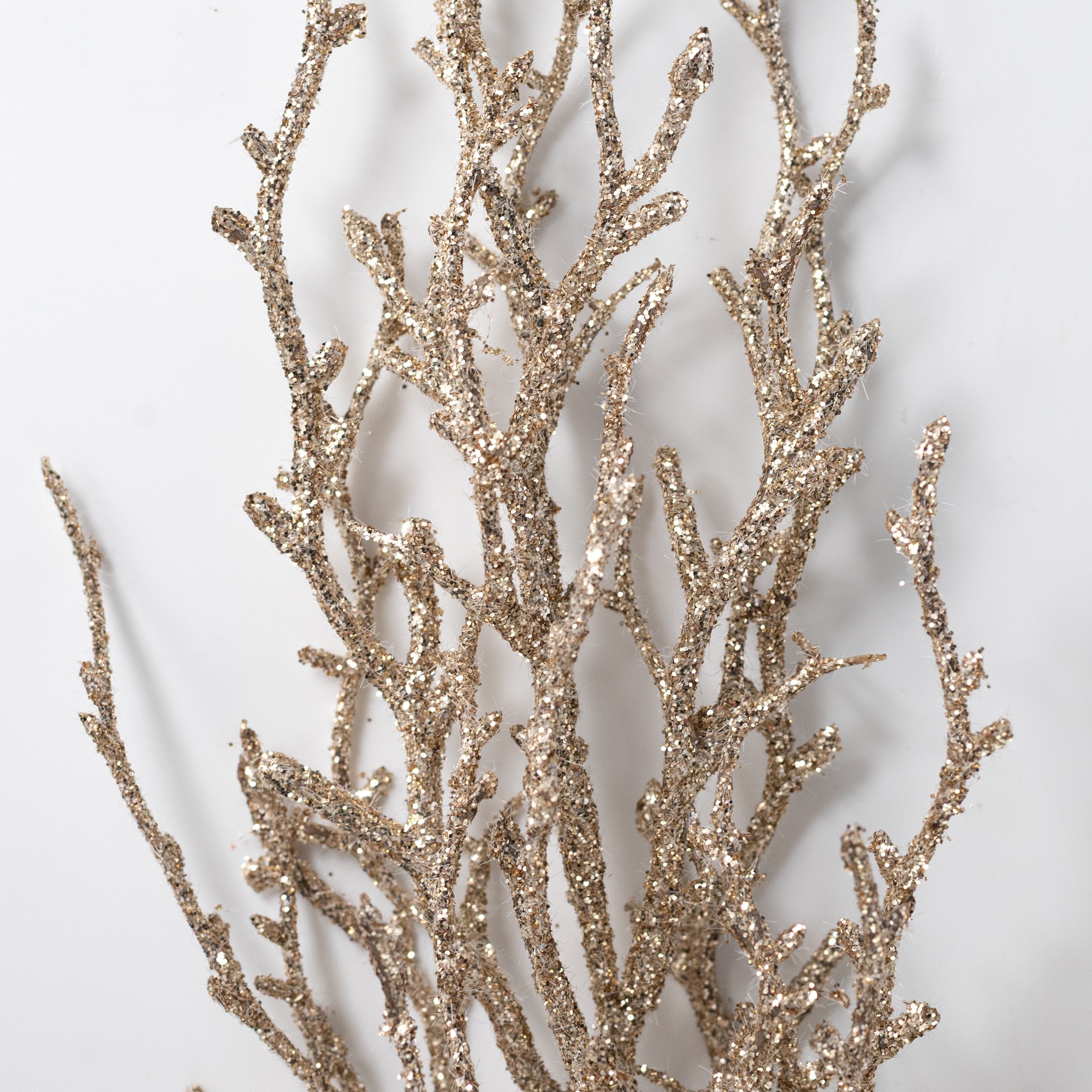17" Glitter Twig Bush: Champagne Gold Lifestyle Photo