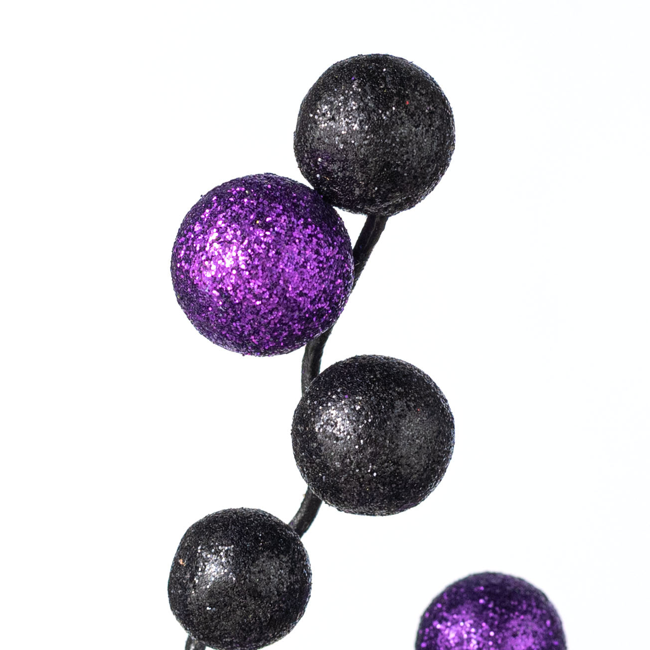 17" Mixed Glitter Ball Pick: Black & Purple Lifestyle Photo
