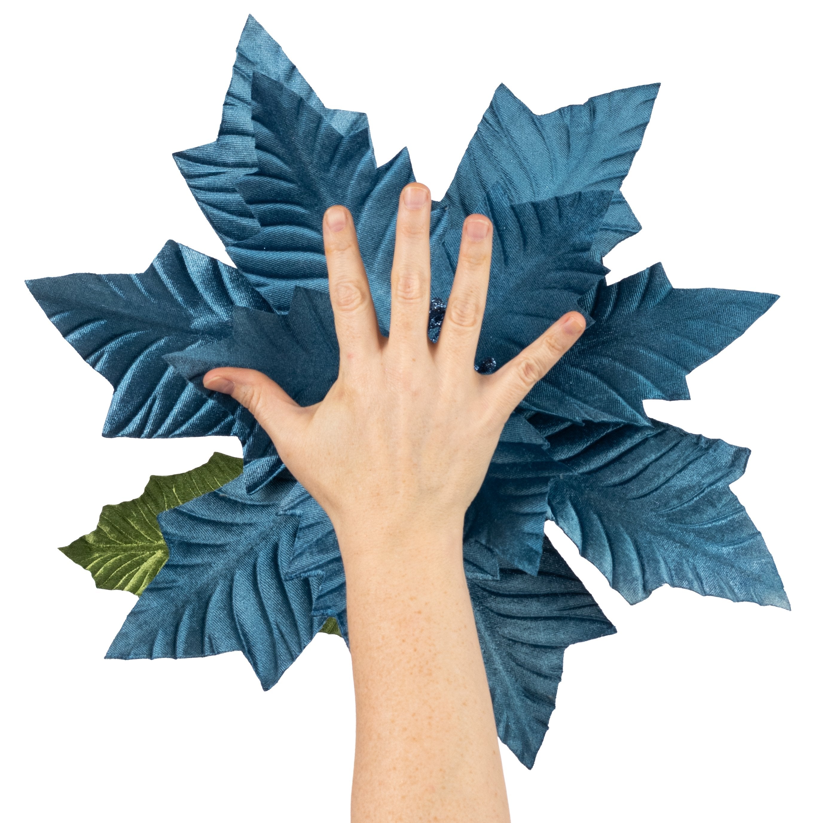 18" x 24" Jumbo Poinsettia Stem: Smoke Blue Lifestyle Photo