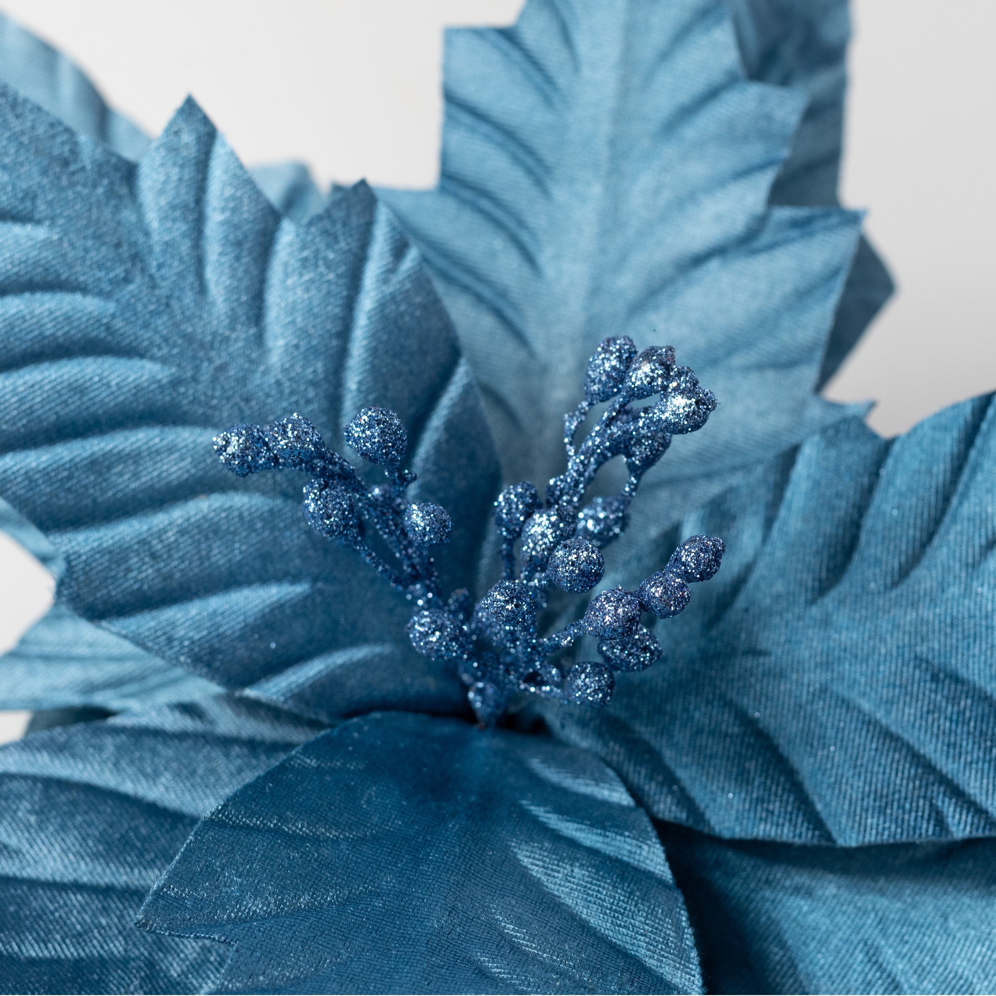 18" x 24" Jumbo Poinsettia Stem: Smoke Blue detail photo 3