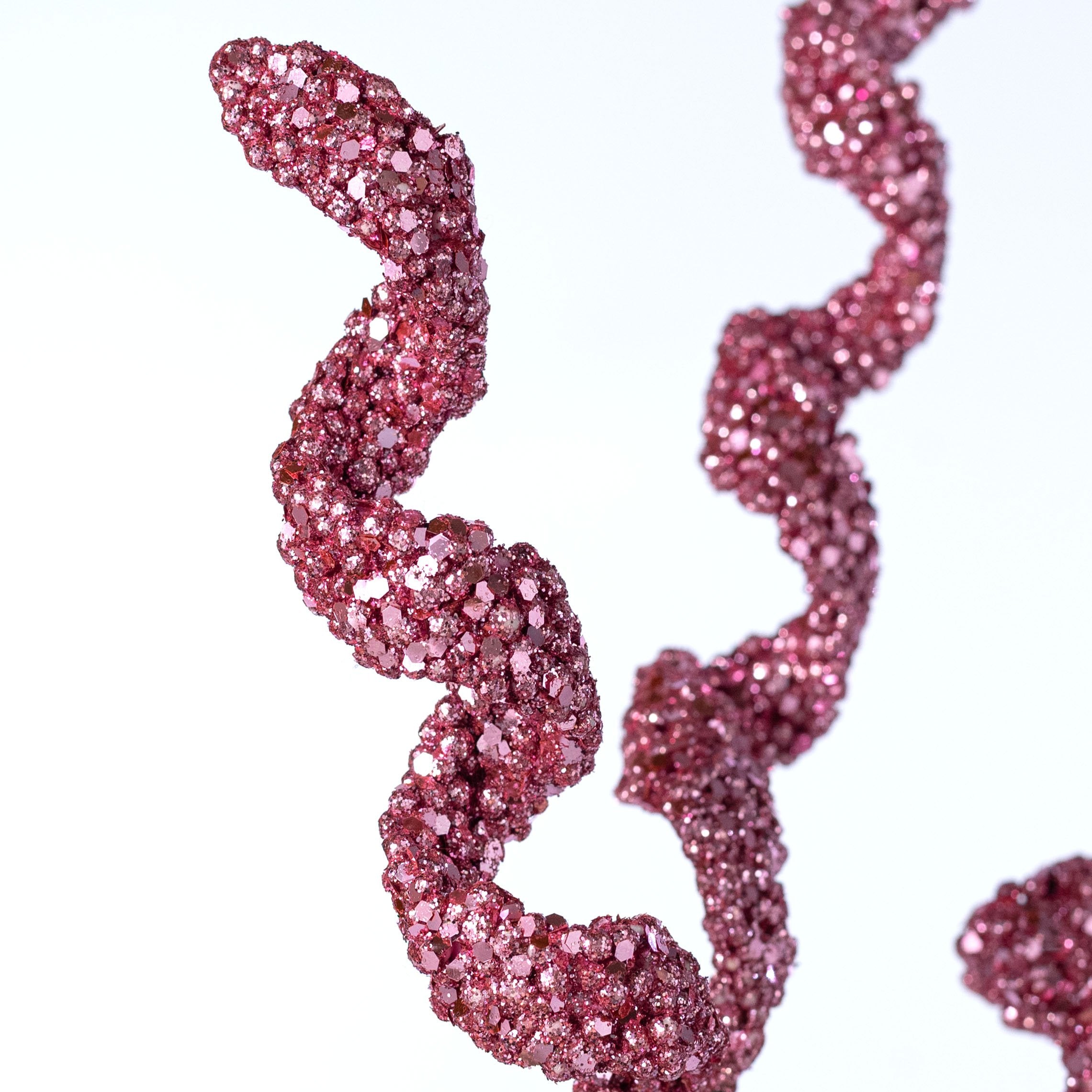 18" Beaded Glitter Curly Pick: Pink Lifestyle Photo