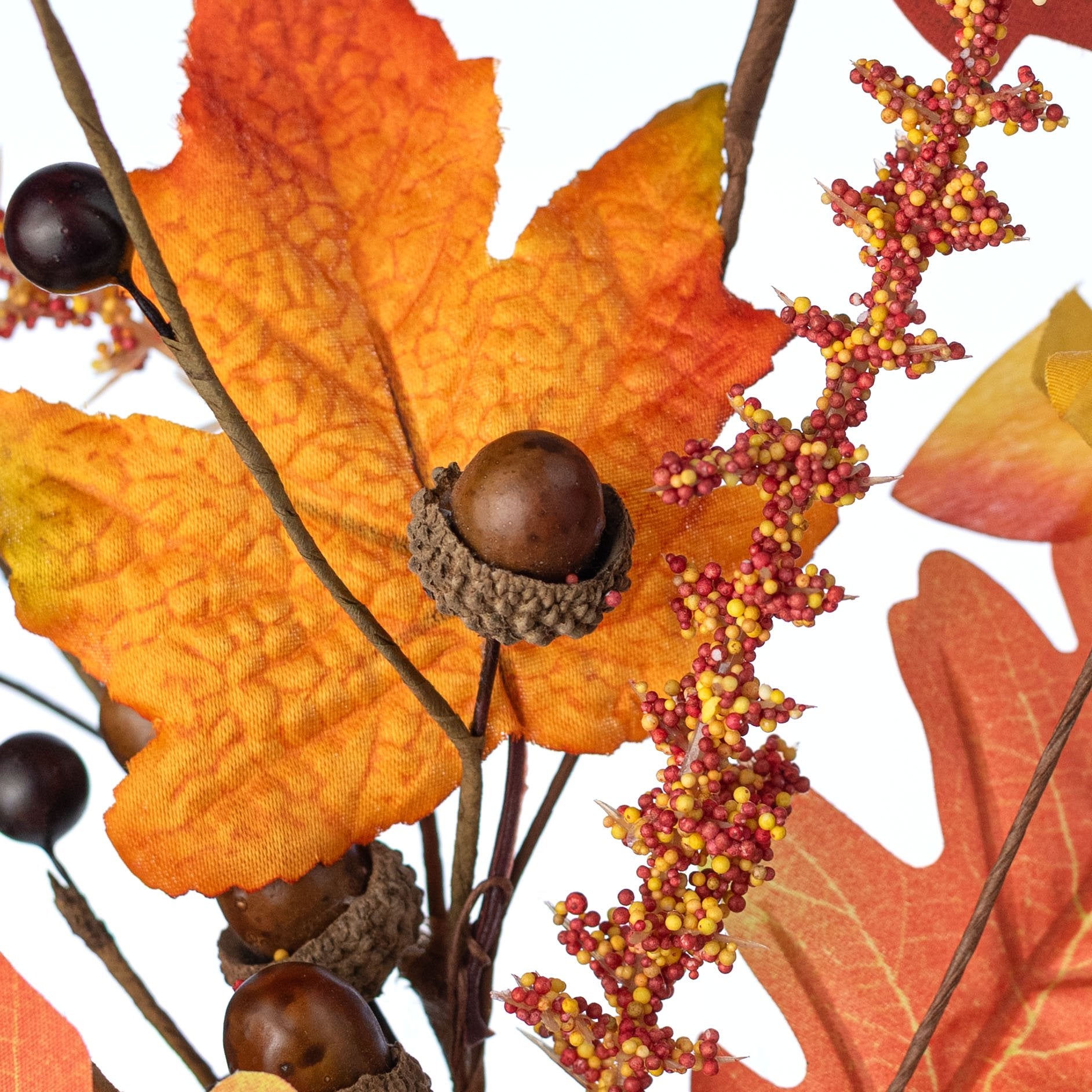 18" Lotus Pod & Fall Leaves Pick detail photo 4