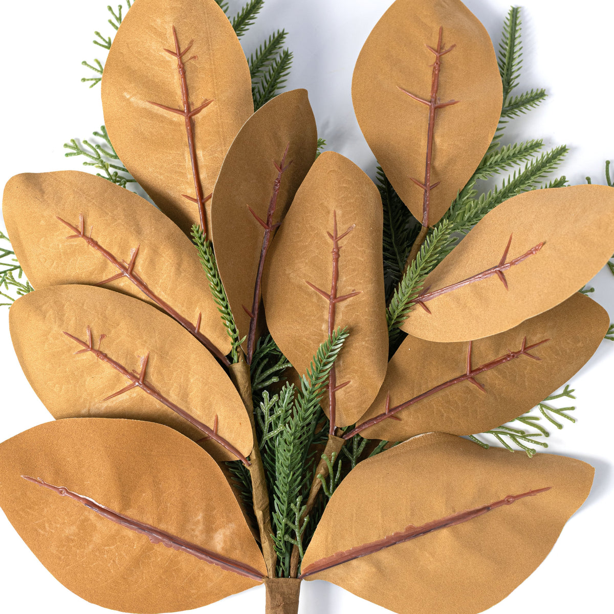 18" Magnolia Leaves with Norfolk & Cedar Pine Bush detail photo 5