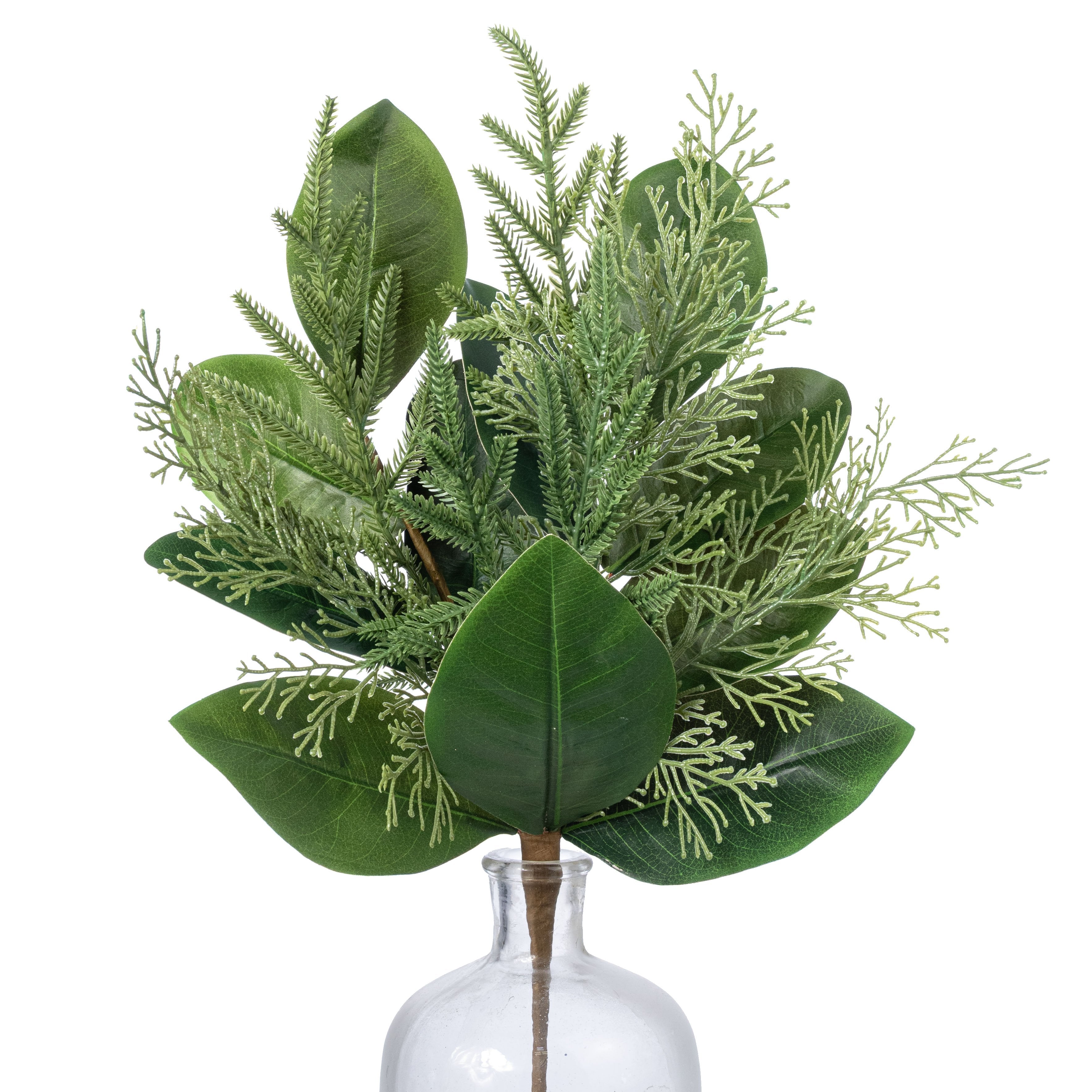 18" Magnolia Leaves with Norfolk & Cedar Pine Bush Item Number: 511133