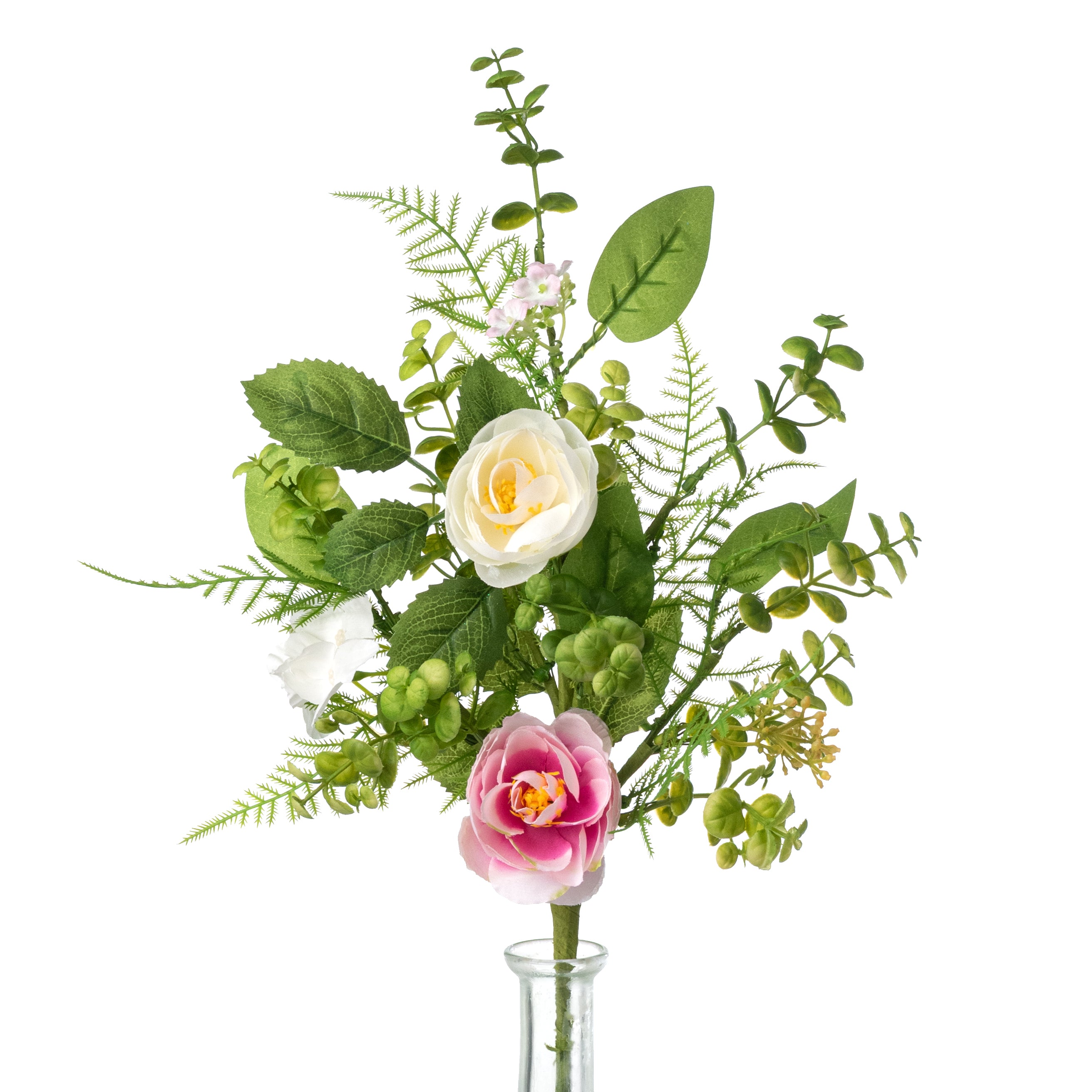 18" Mixed Ranunculus & Ferns Spray Item Number: 550025