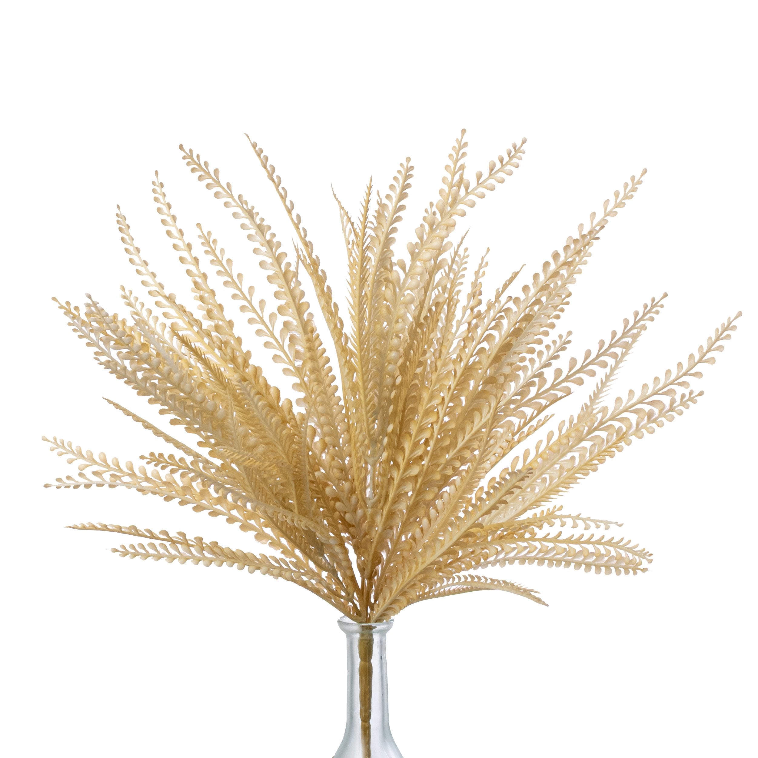 18" Plastic Button Fern Bush: Beige Item Number: 13094BE