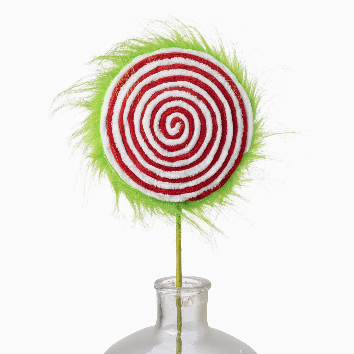 19.5" Furry Edge Lollipop Spray: Green Monster Item Number: 279708