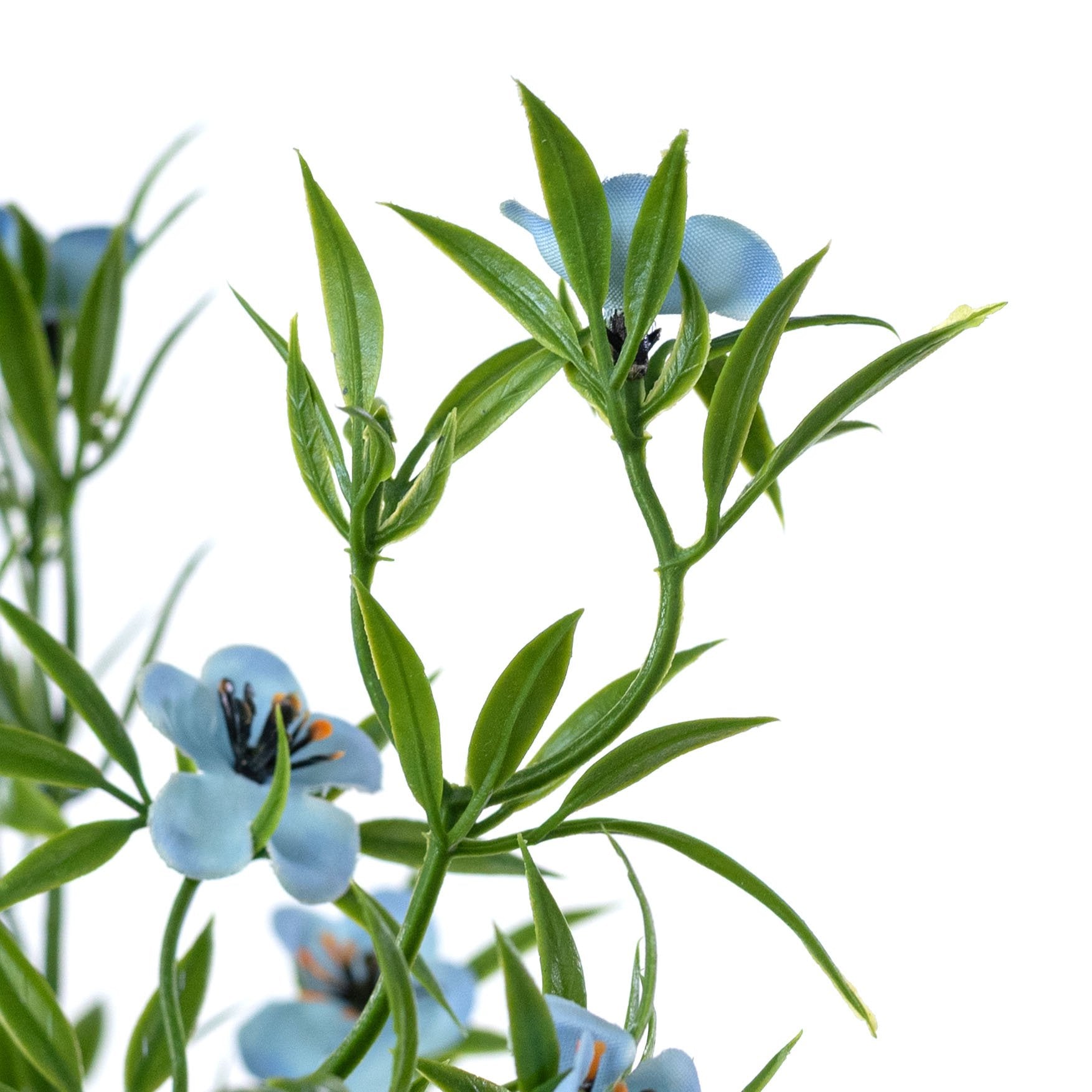 19" Fabric Flower Filler Bush: Light Blue detail photo 4