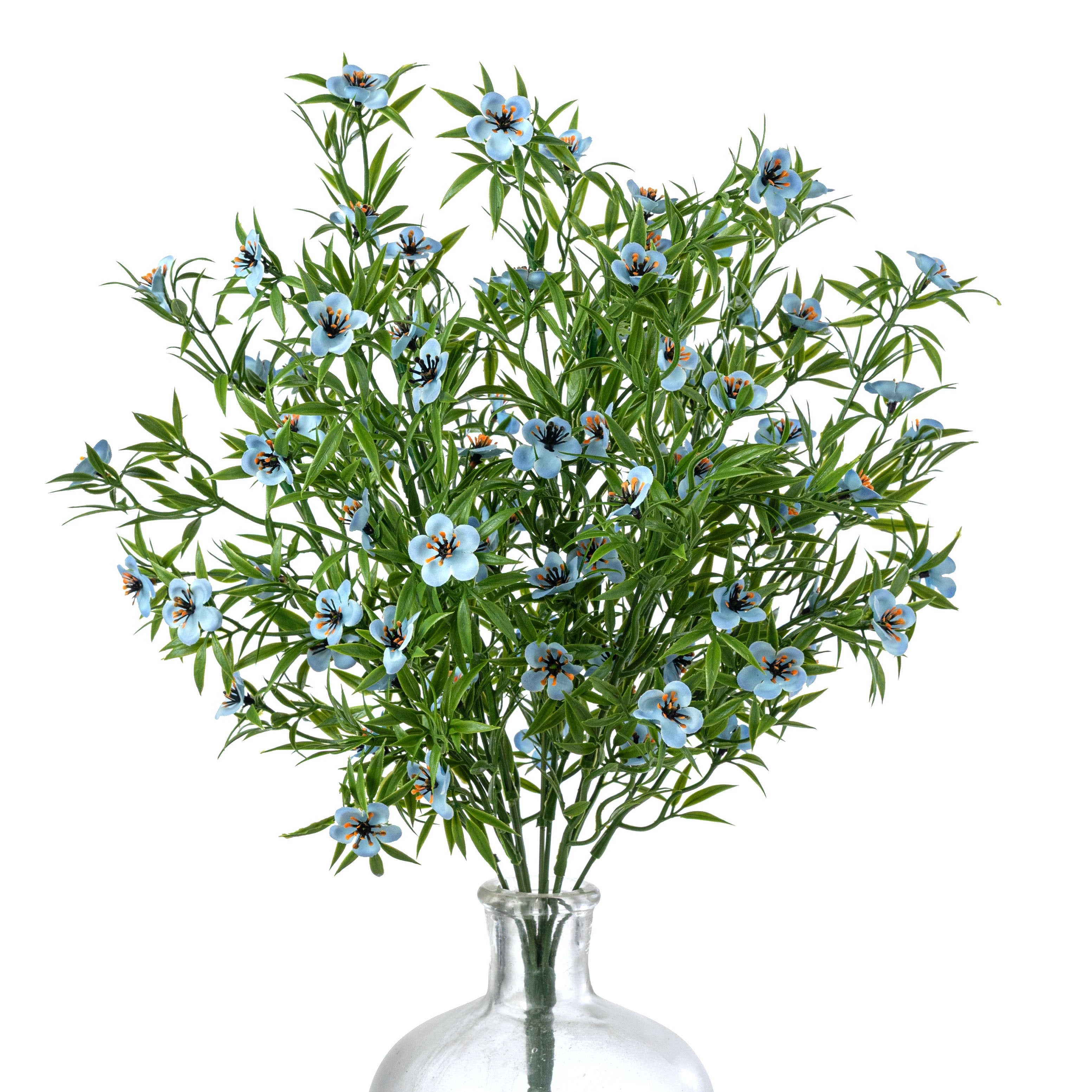 19" Fabric Flower Filler Bush: Light Blue Item Number: 85594-BL
