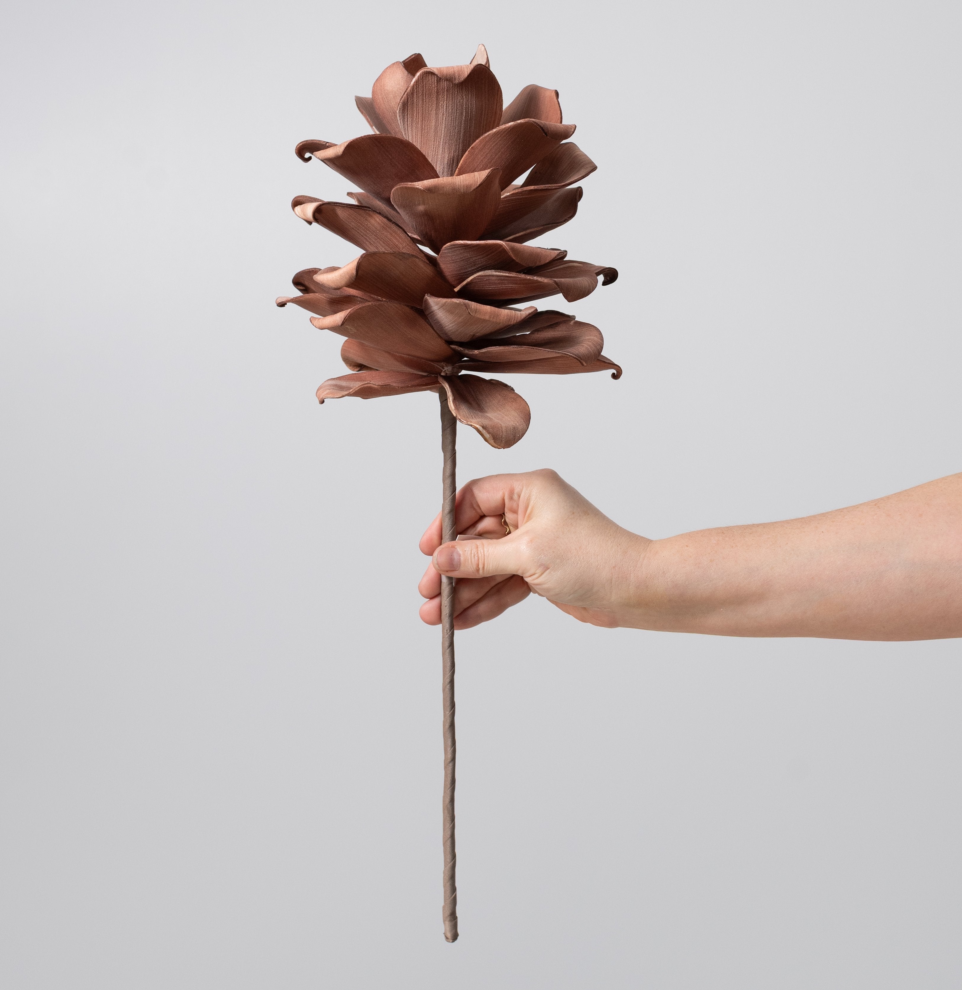 19" Foam Pinecone Pick: Mocha Brown detail photo 4