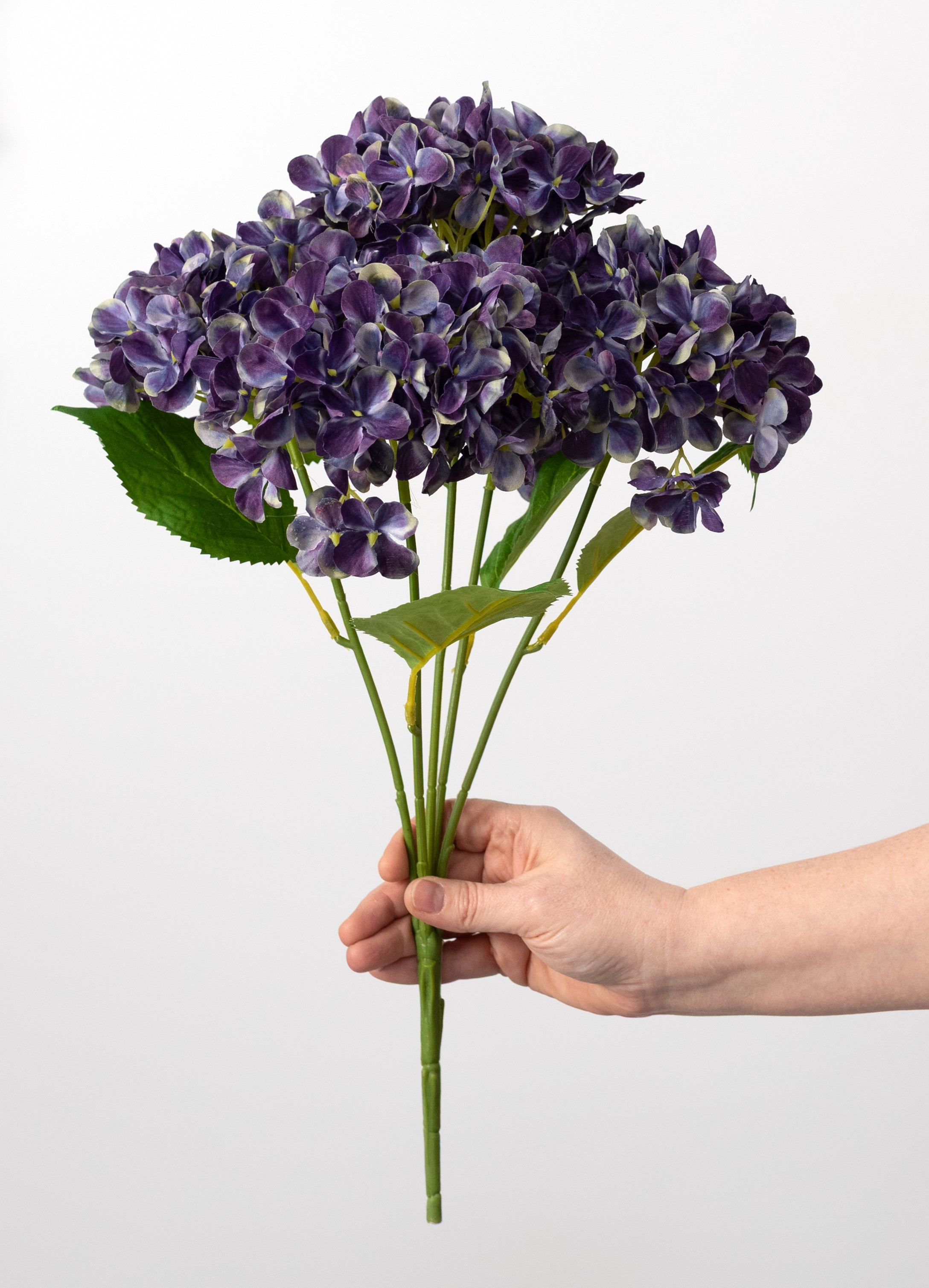 19" Hydrangea Bush: Regal Purple (5 Stem) detail photo 3