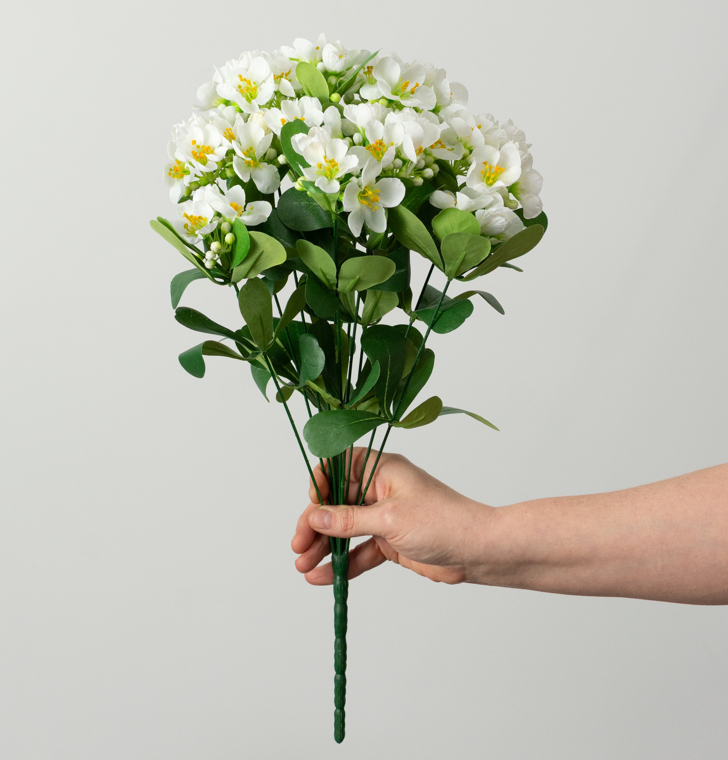 19" Jasmine Blossom Bush: Cream White (12 Stem) detail photo 3
