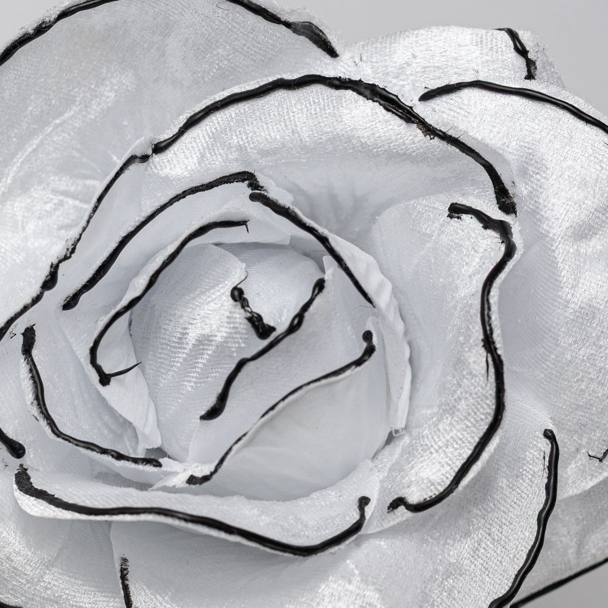 8" x 19" Velvet Rose Stem: White & Black Lifestyle Photo