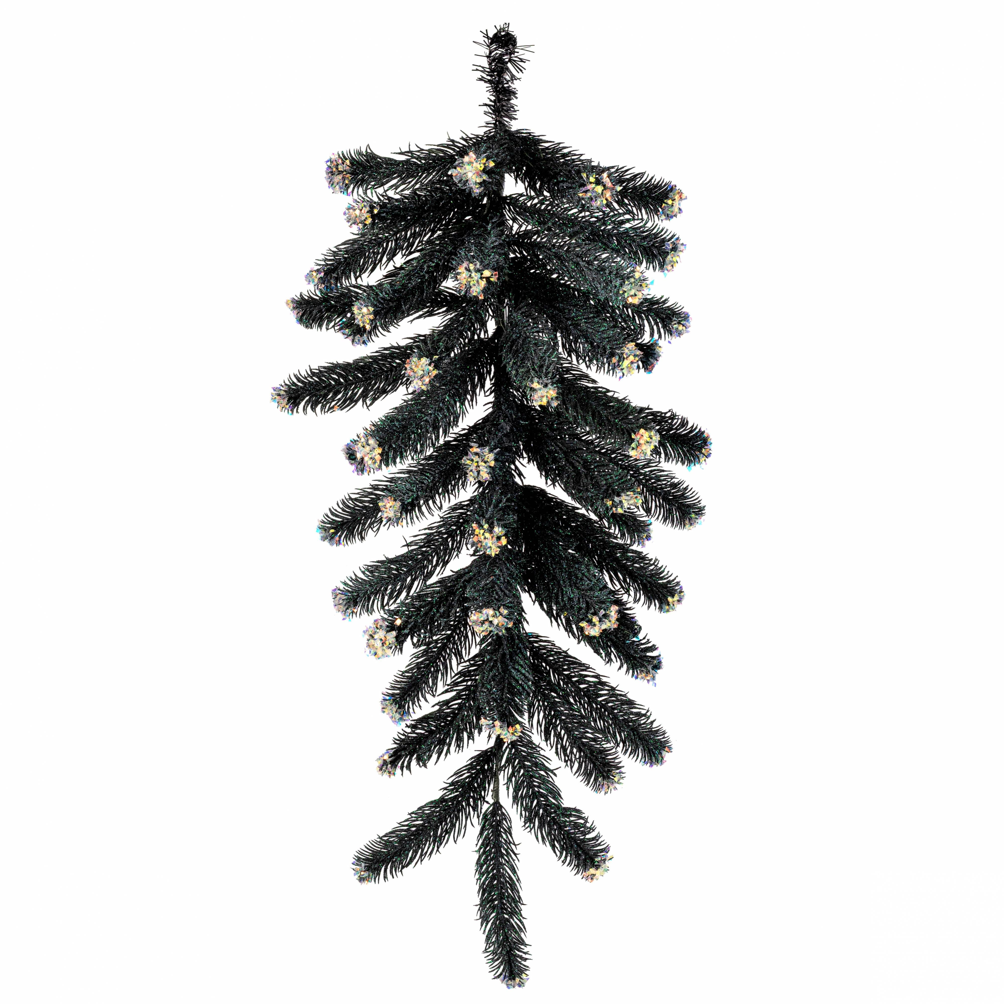 32" Iridescent Spark Teardrop: Black (43 Tips)