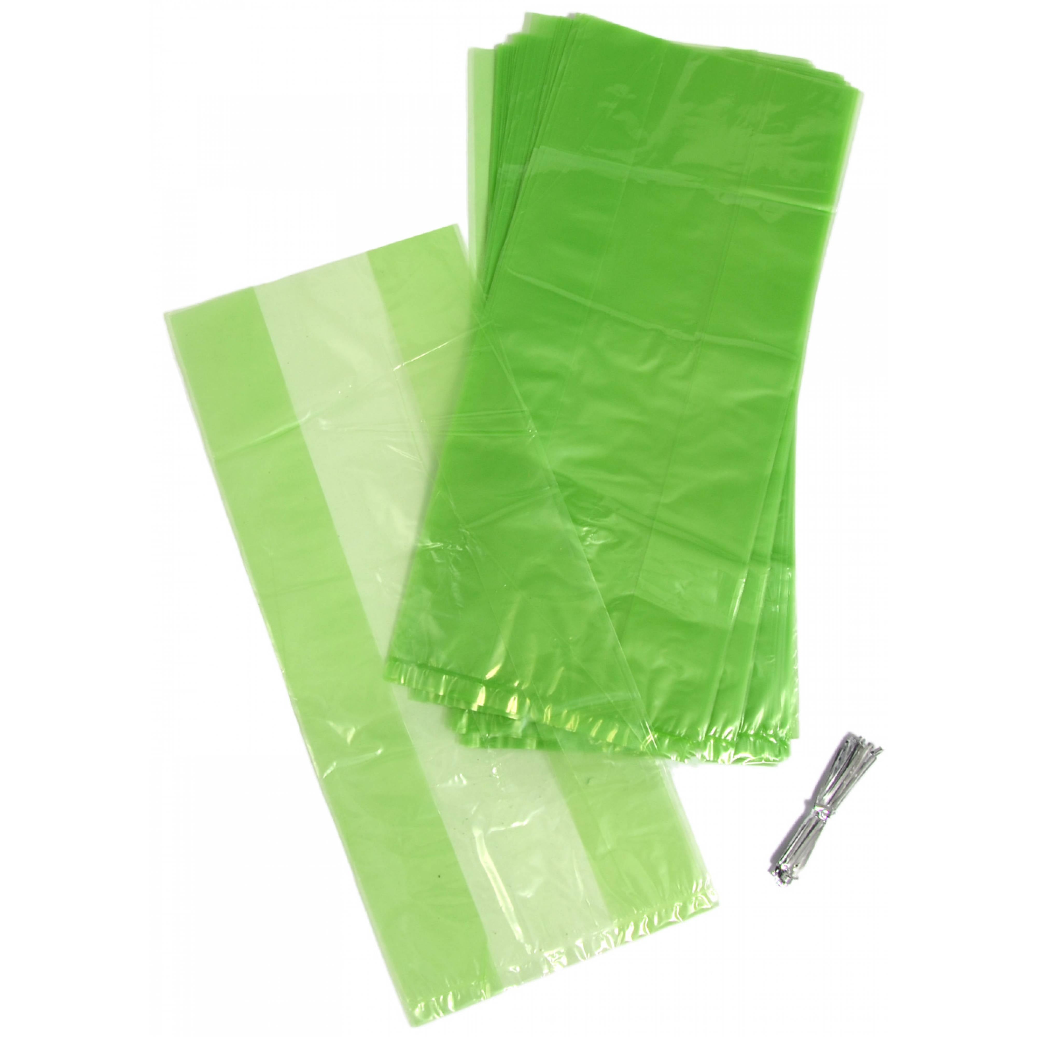 Cello Treat Bags: Green (36)