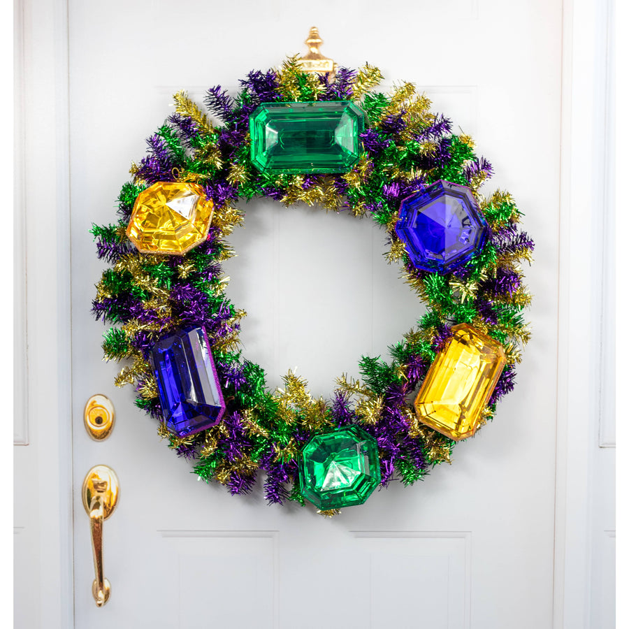 7.75" Tall Jewel Gem Ornament: Emerald Green