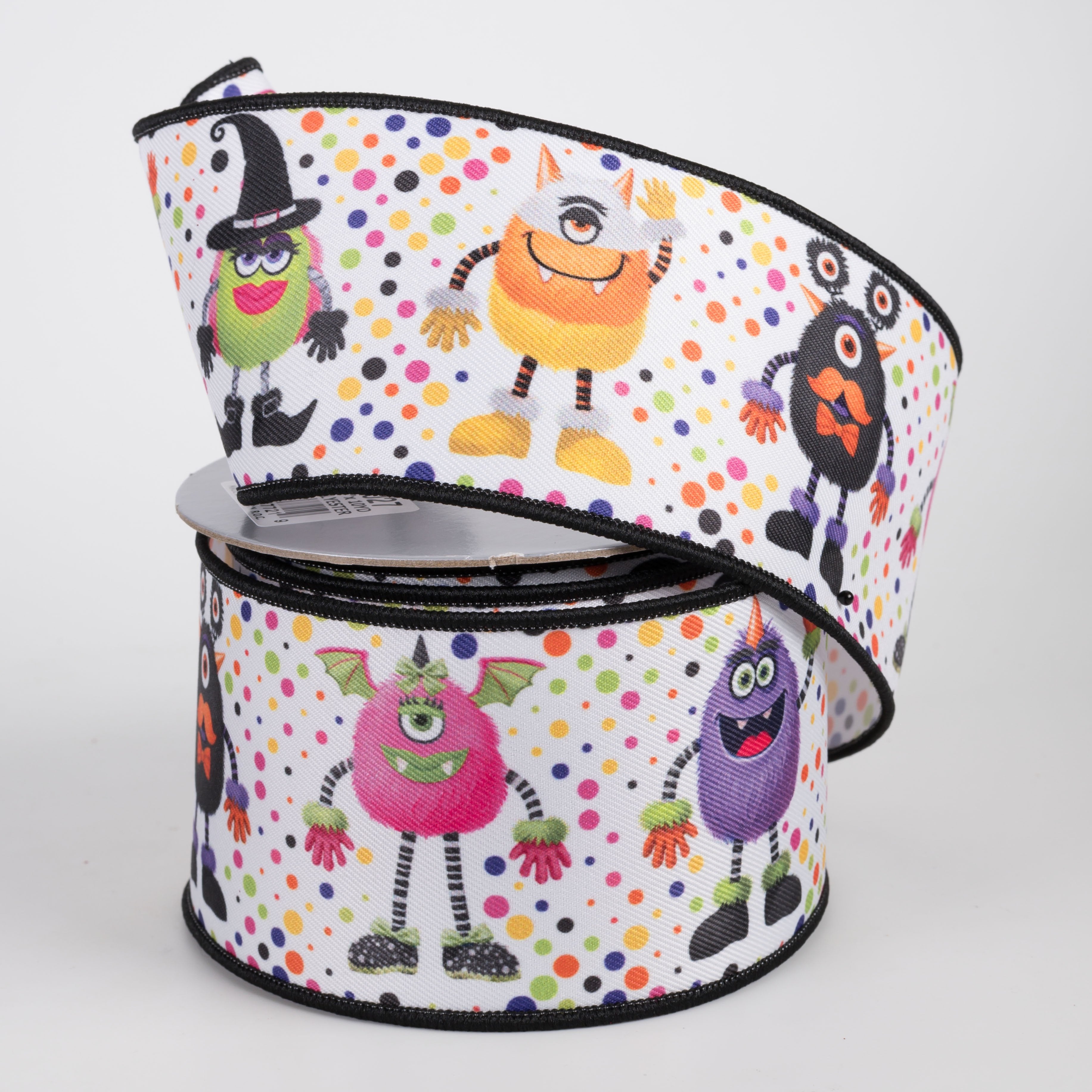 2.5" Brilliance Digital Print Halloween Monsters Ribbon (10 Yards) detail photo 3