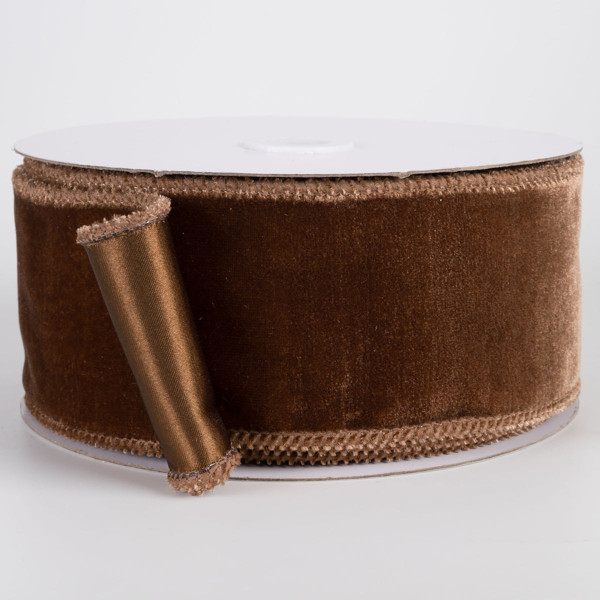 2.5" Deluxe Velvet Satin Backing Ribbon: Chocolate (10 Yards) Item Number: RGE165950