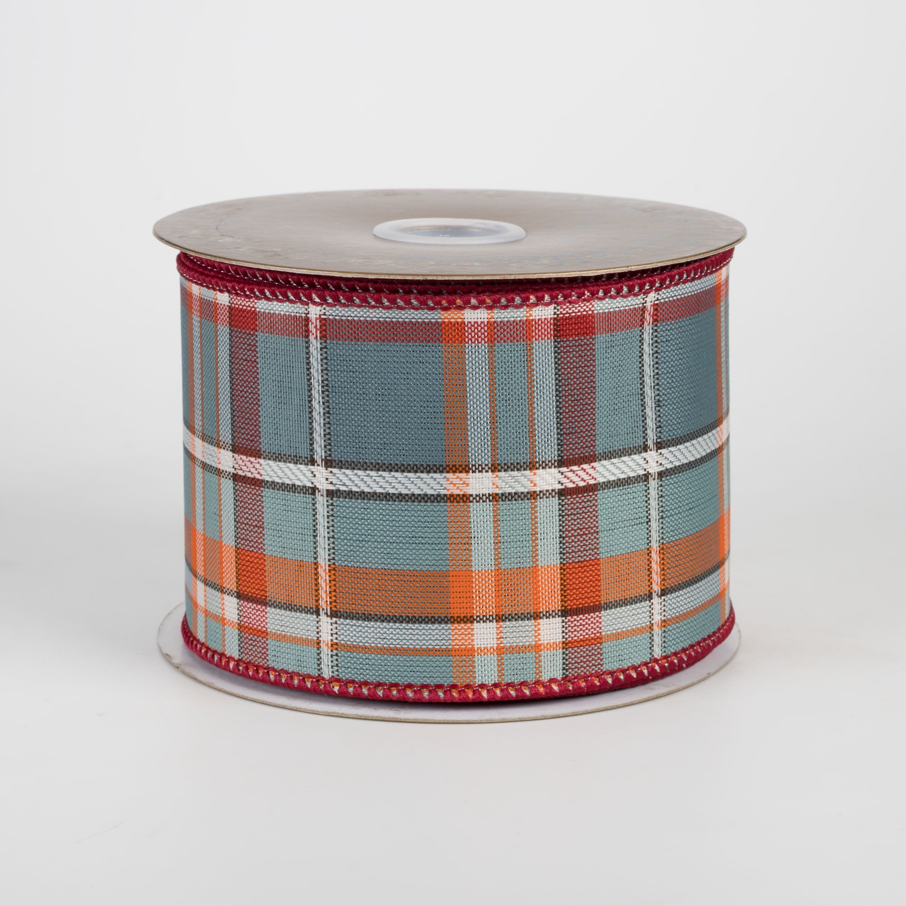 2.5" Designer Double Sided Plaid Ribbon: Blue Fall (10 Yards) Item Number: 212100